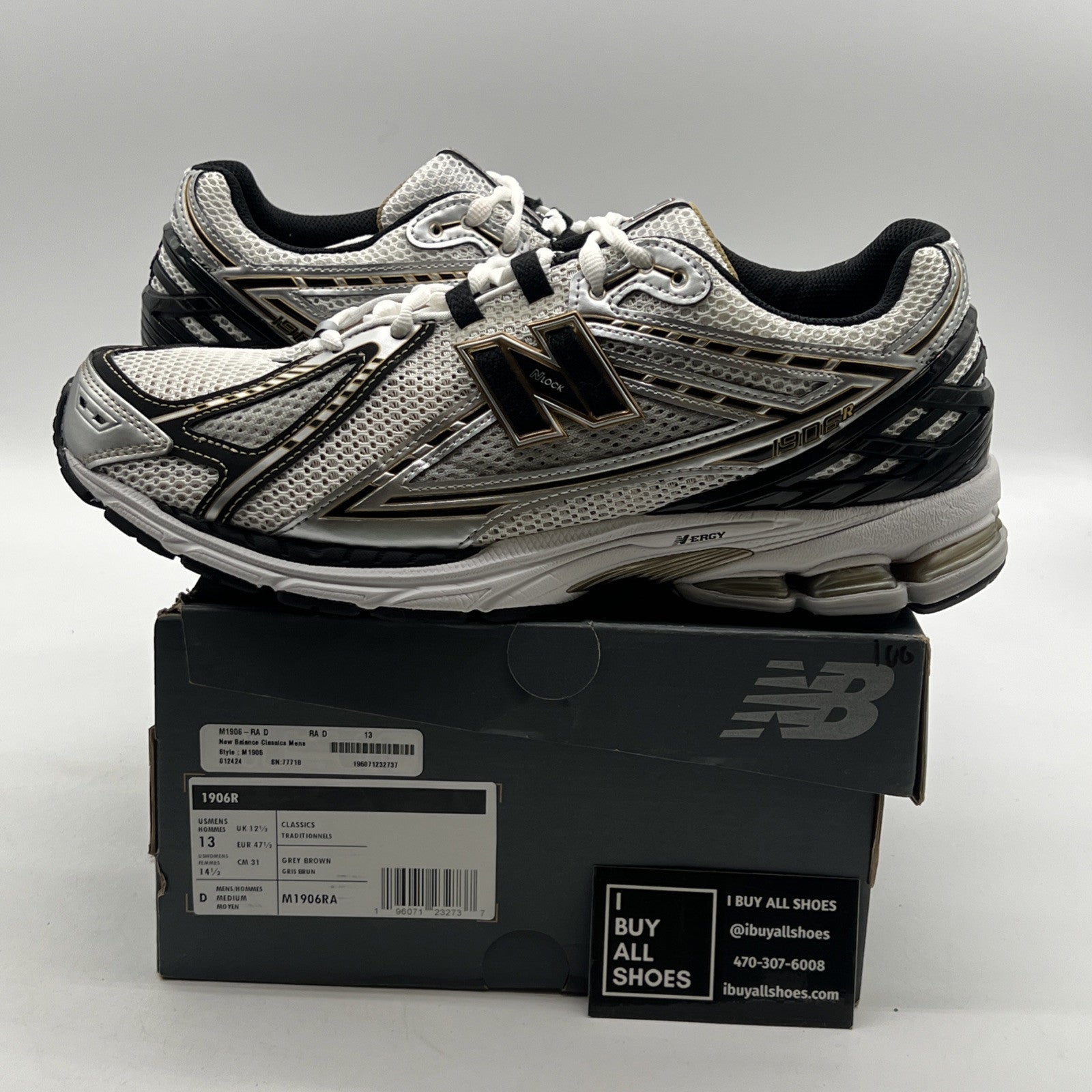 Size 13 - New Balance 1906R Metallic Silver Metallic Gold (M1906RA)