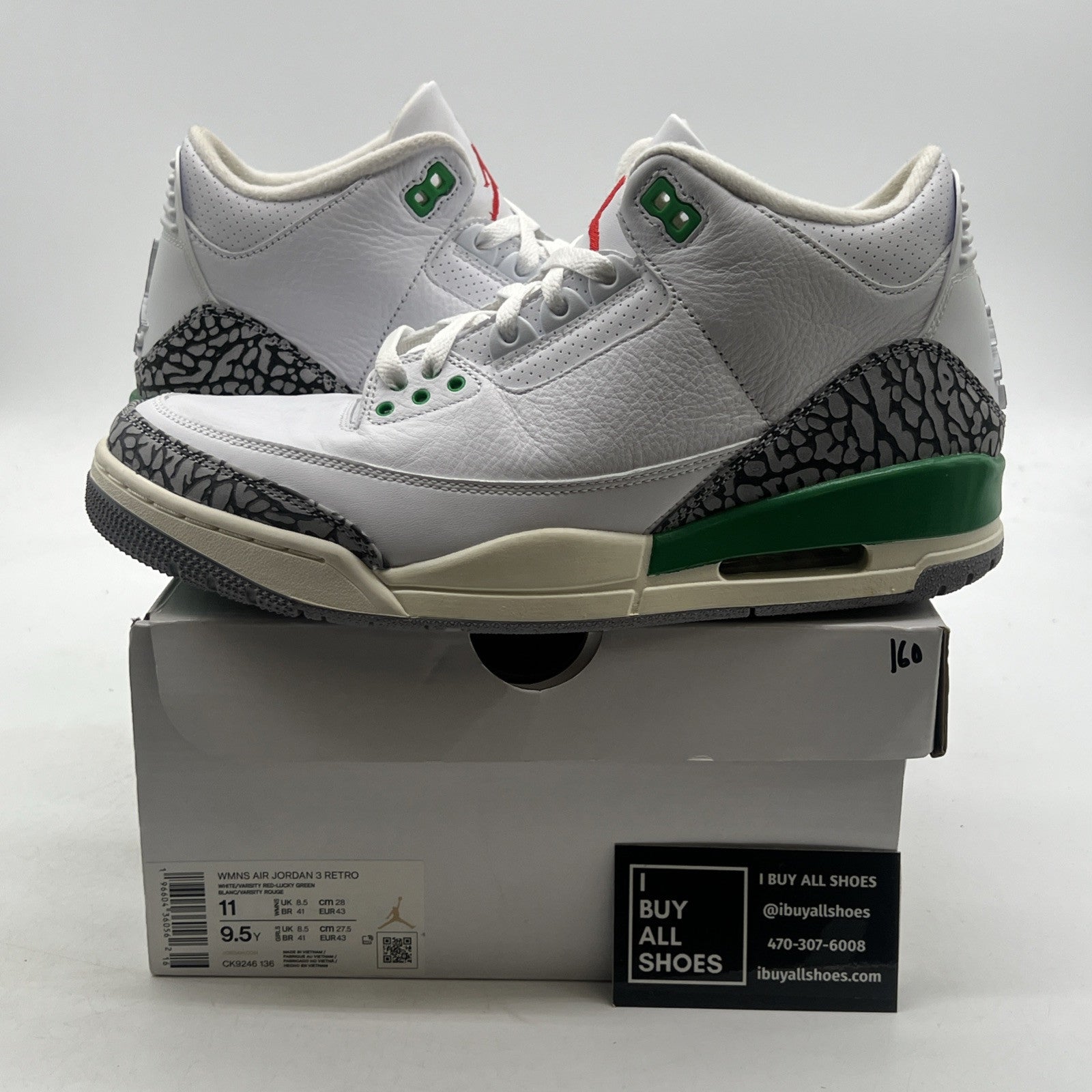 Size 11W - Air Jordan 3 Lucky Green (CK9246-136)