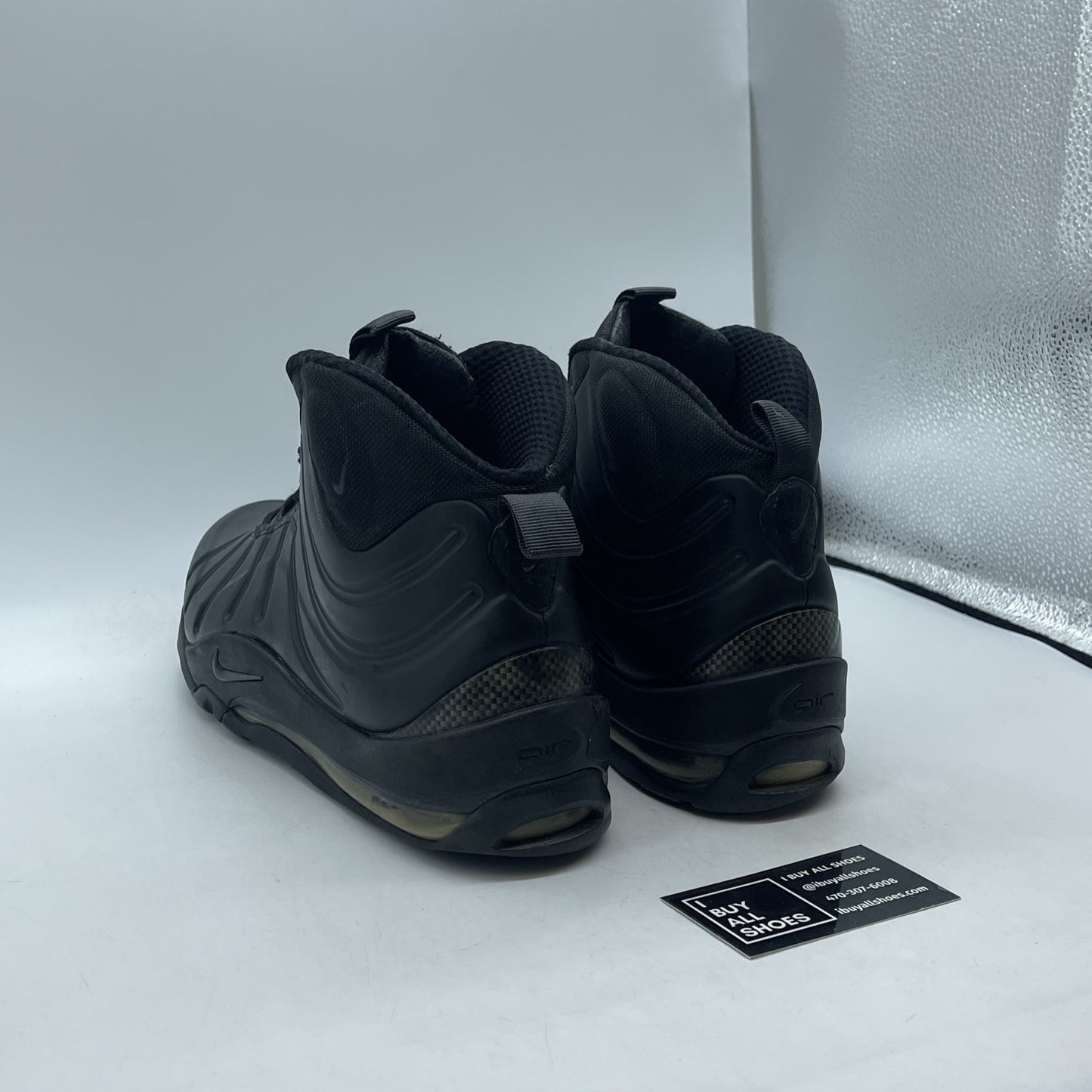 Size 11.5 - Nike Air Max Posite Bakin Black Suede Leather (415327-001)