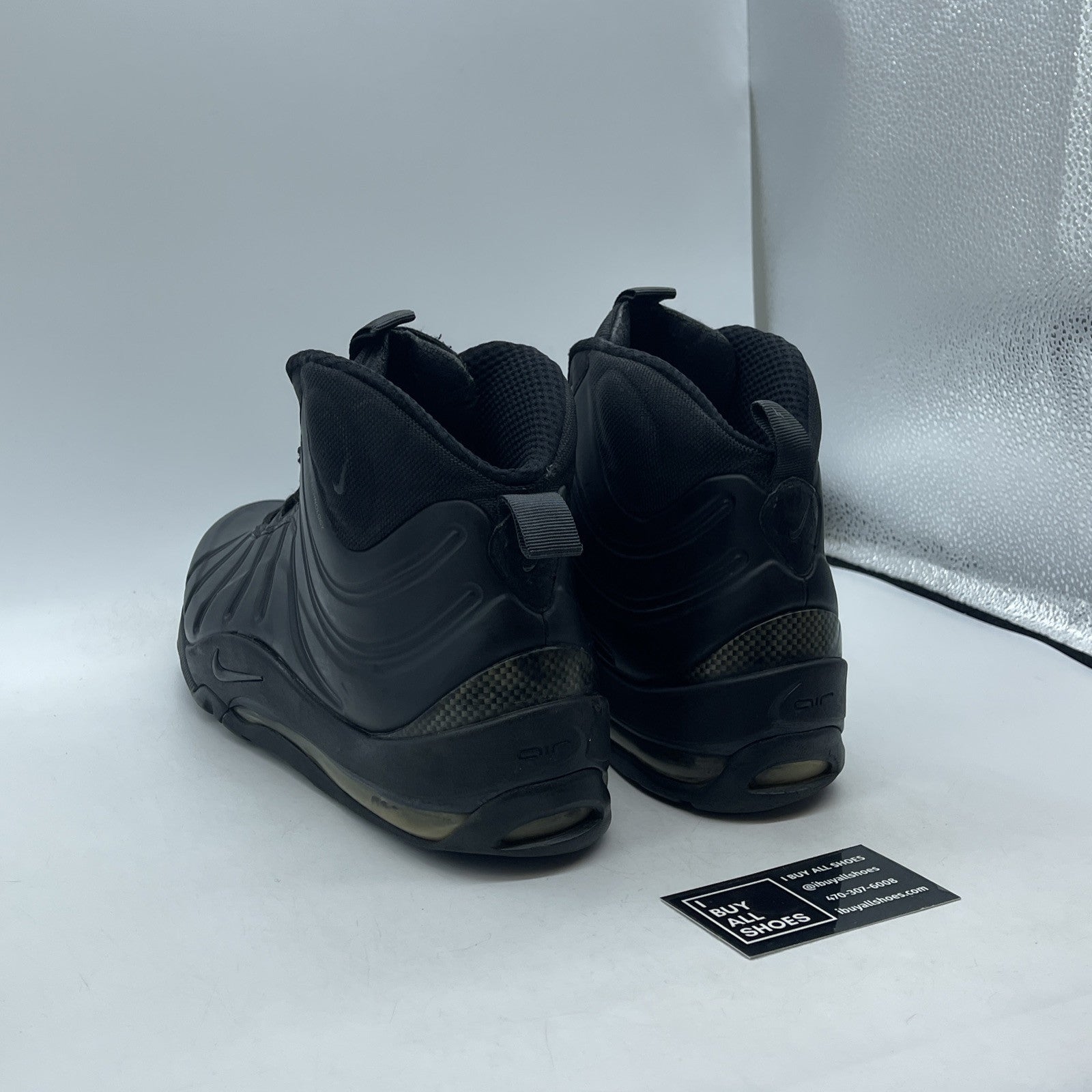 Size 11.5 - Nike Air Max Posite Bakin Black Suede Leather (415327-001)