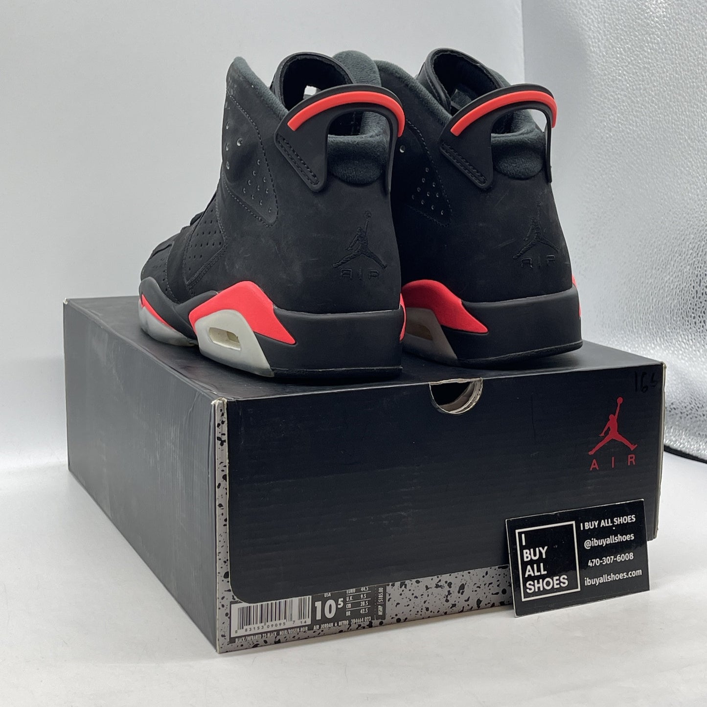 Size 10.5 - Jordan 6 Retro Infrared Black Pink Suede (384664-023)