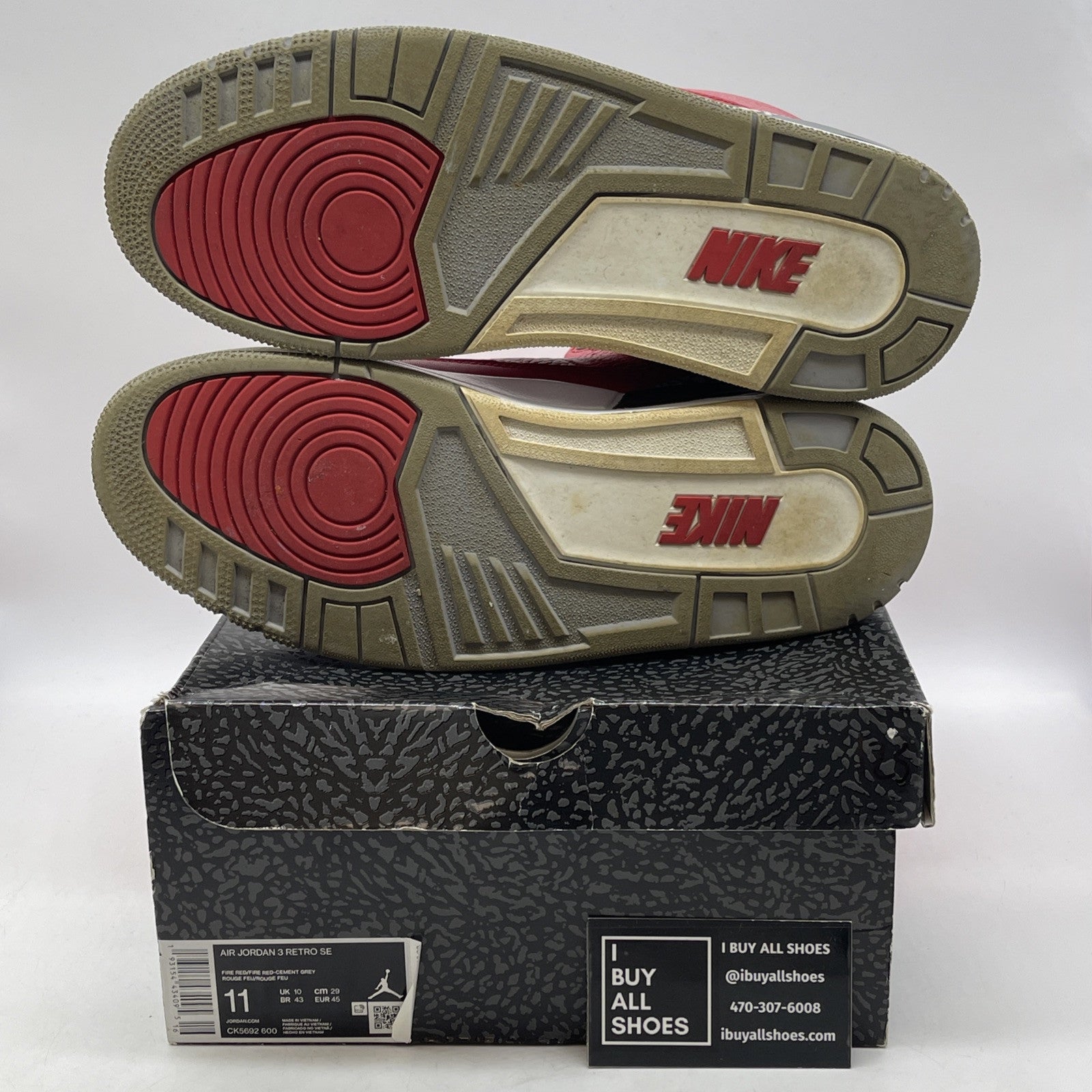 Size 11 - Jordan 3 Retro SE Mid Unite Red Grey Suede Leather (CK5692-600)