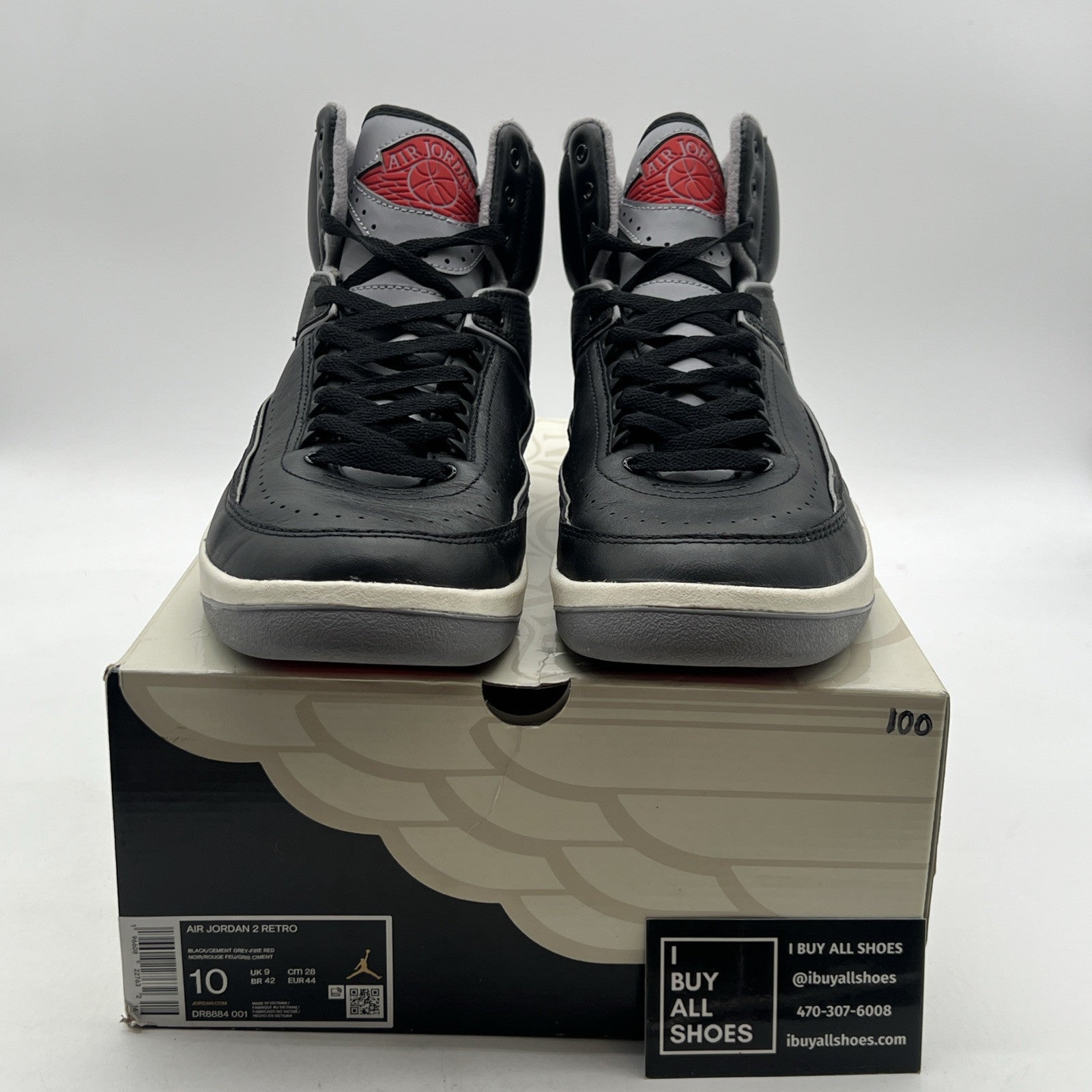 Size 10 - Air Jordan 2 Retro Black Cement (DR884-001)