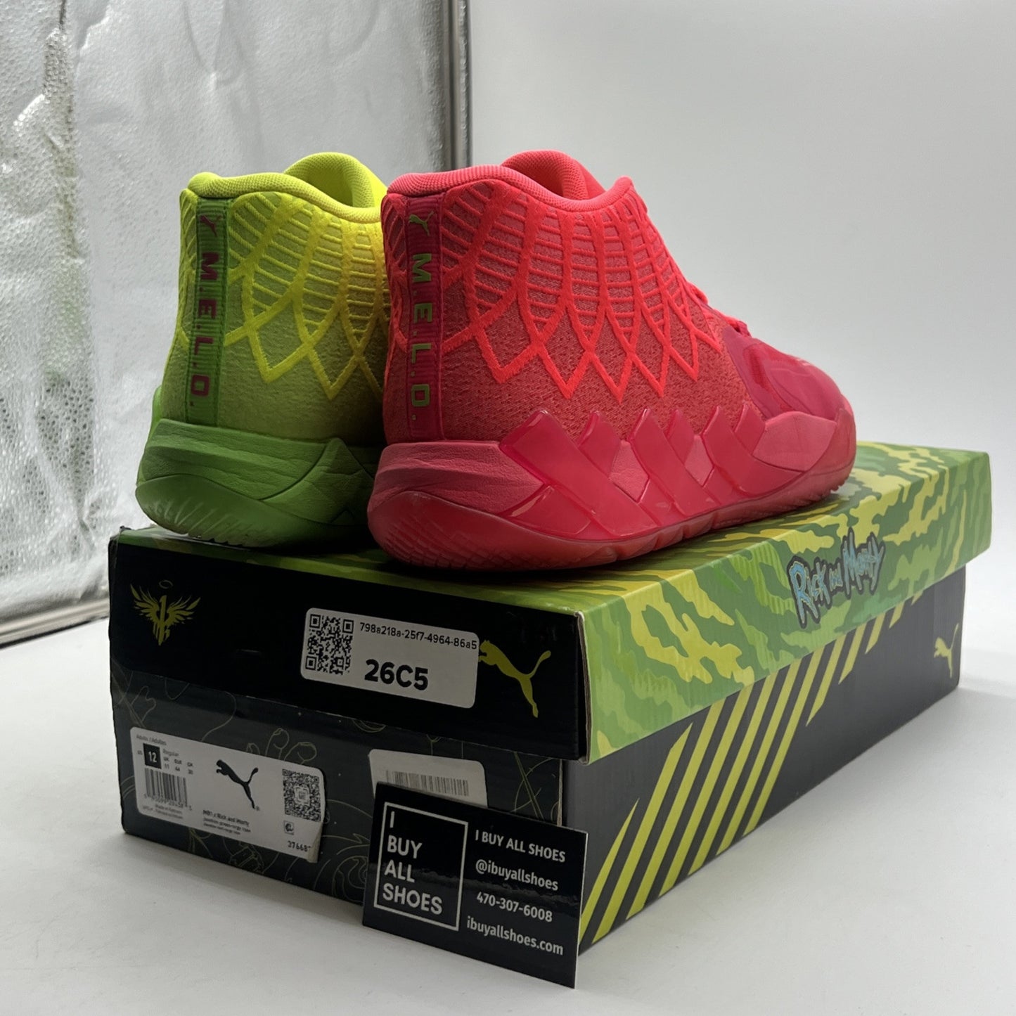 Size 12 - PUMA MB.01 x Rick and Morty Green/Red 2022 (376682-01)