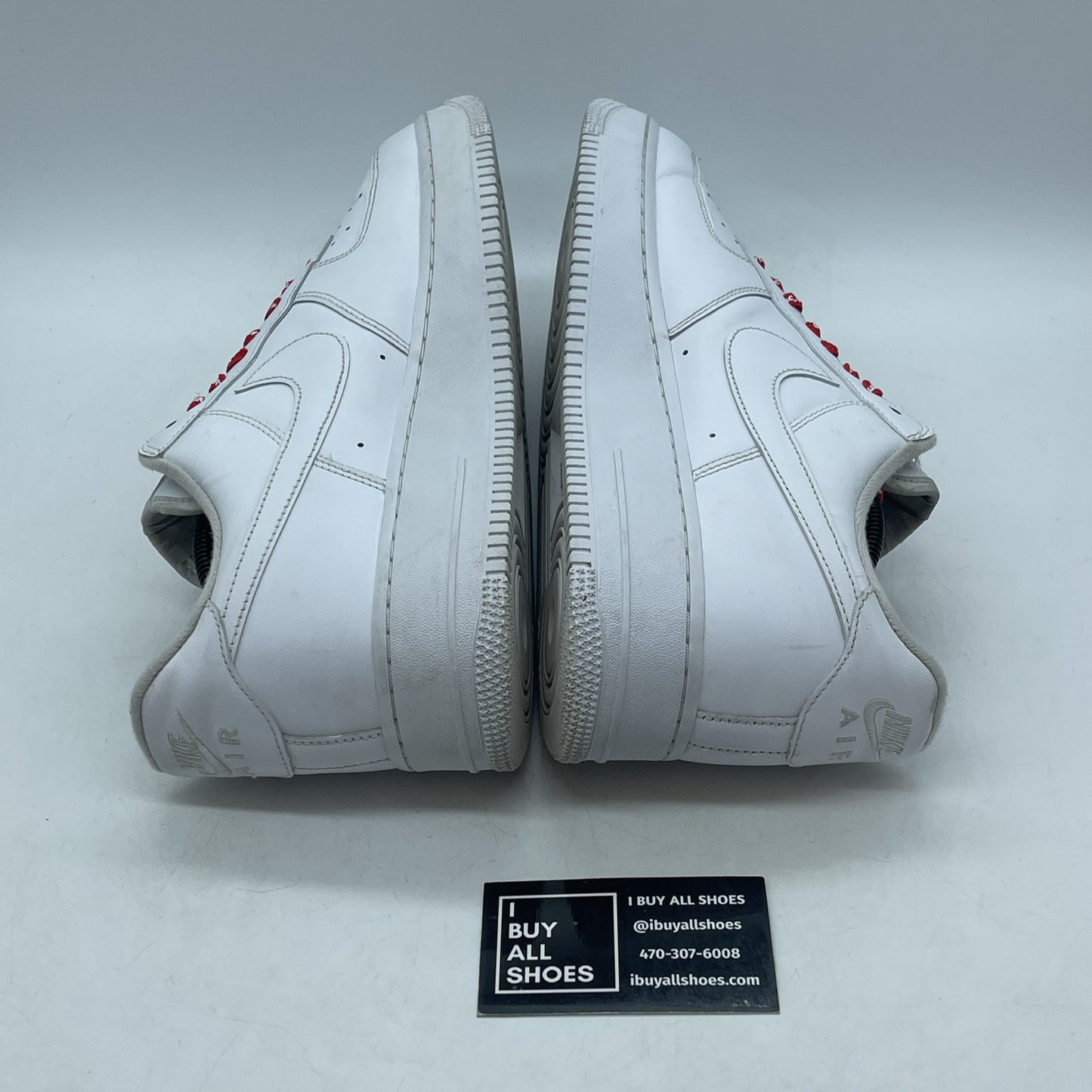 Size 12 - Nike Air Force 1 x Supreme Low Box Logo - White Leather (CU9225-100)