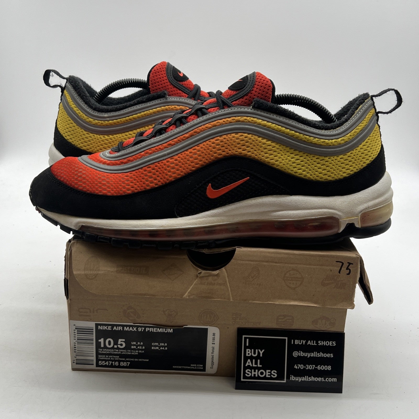Size 10.5 - Nike Air Max 97 EM Sunset (554716-887)