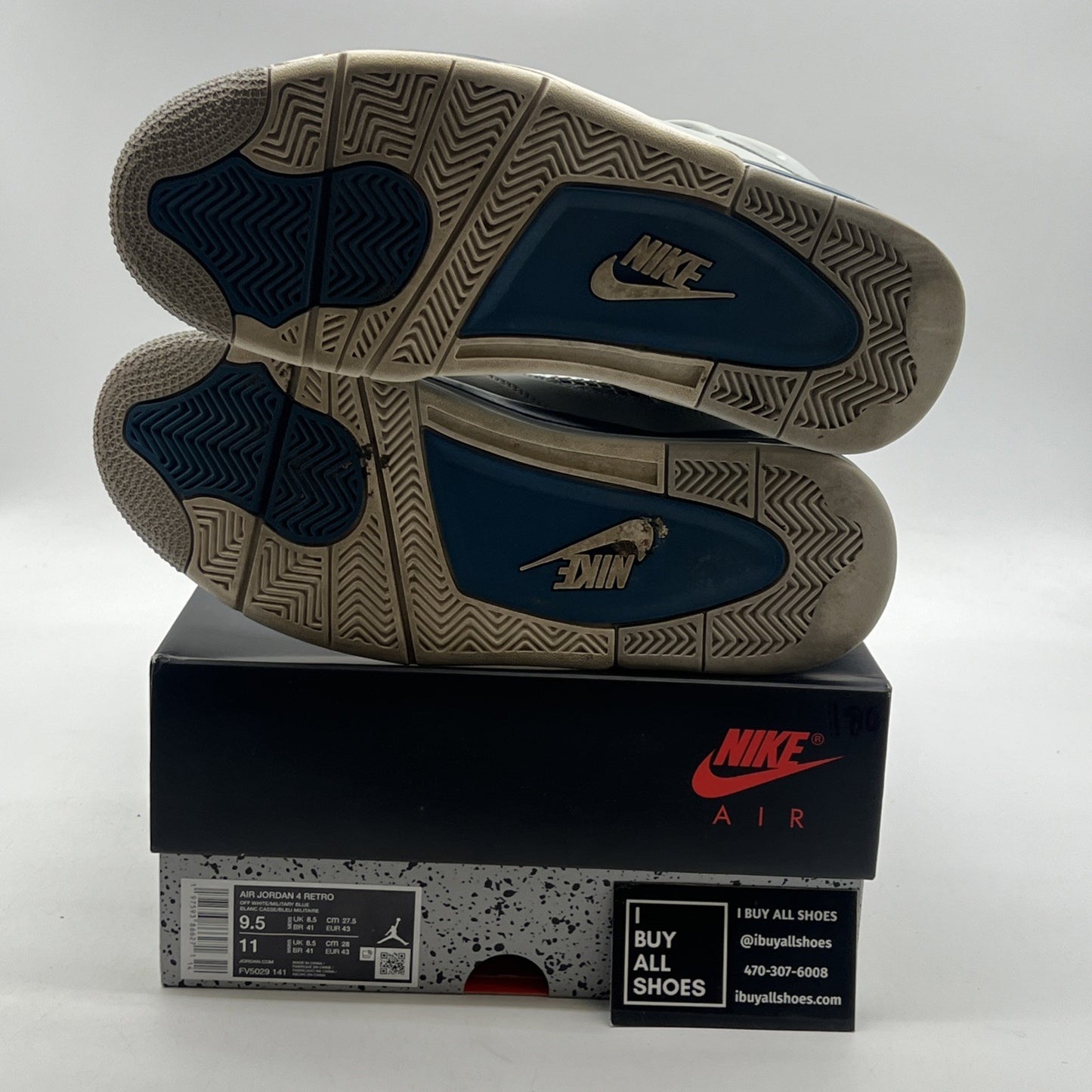 Size 9.5 - Air Jordan 4 Retro 2024 Military Blue (FV5029-141)