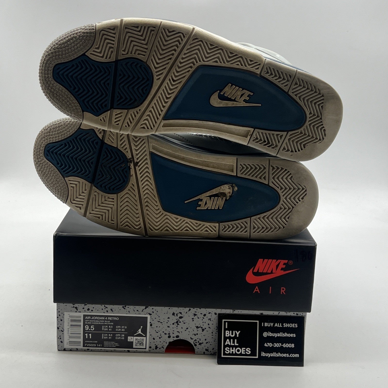 Size 9.5 - Air Jordan 4 Retro 2024 Military Blue (FV5029-141)