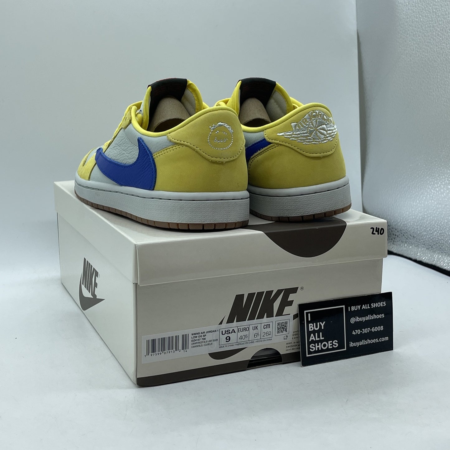 Size 9W - Travis Scott x Air Jordan 1 Retro OG SP Low Canary Suede (DZ4137-700)