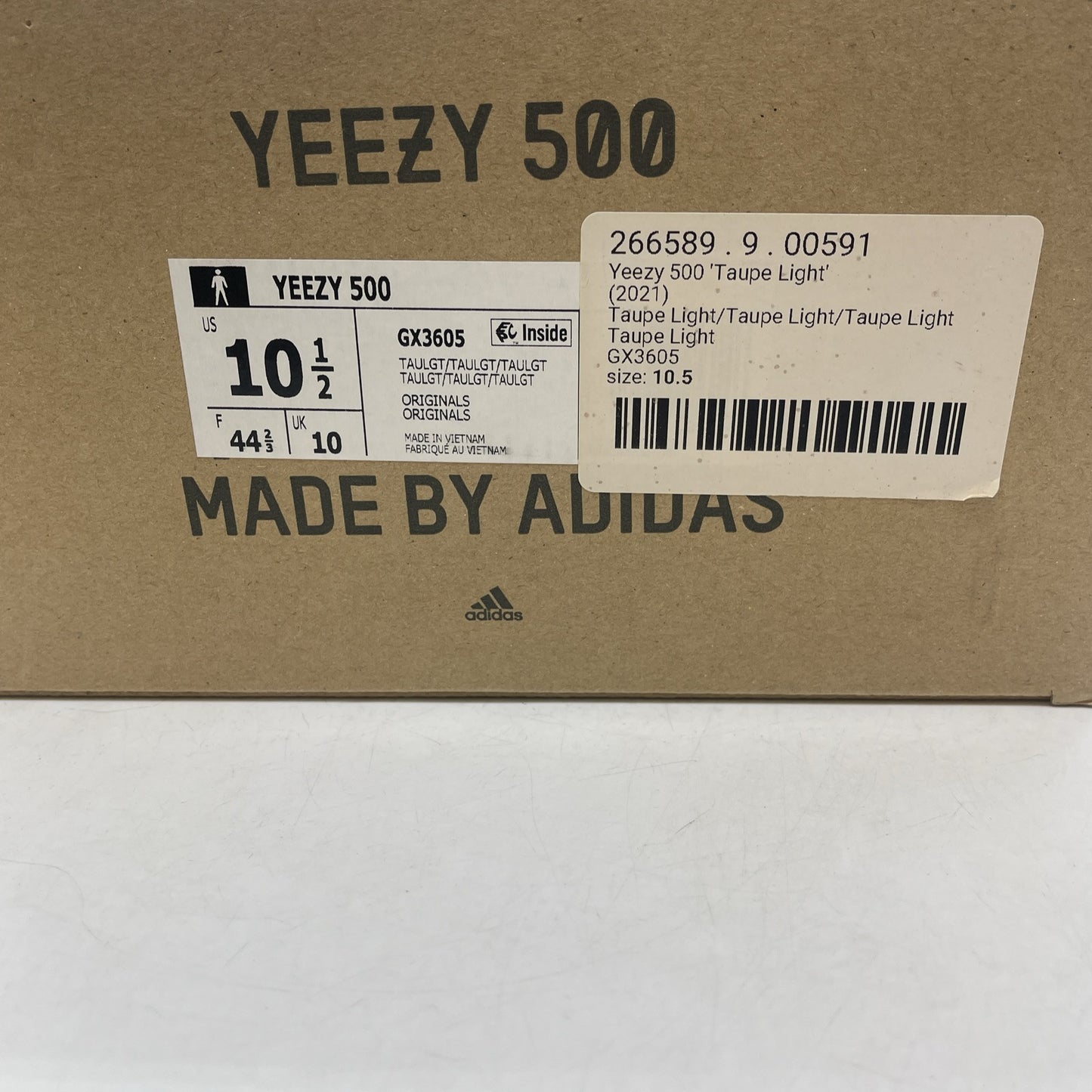 Size 10.5 - adidas Yeezy 500 Taupe Light Brown Suede Leather (GX3605)