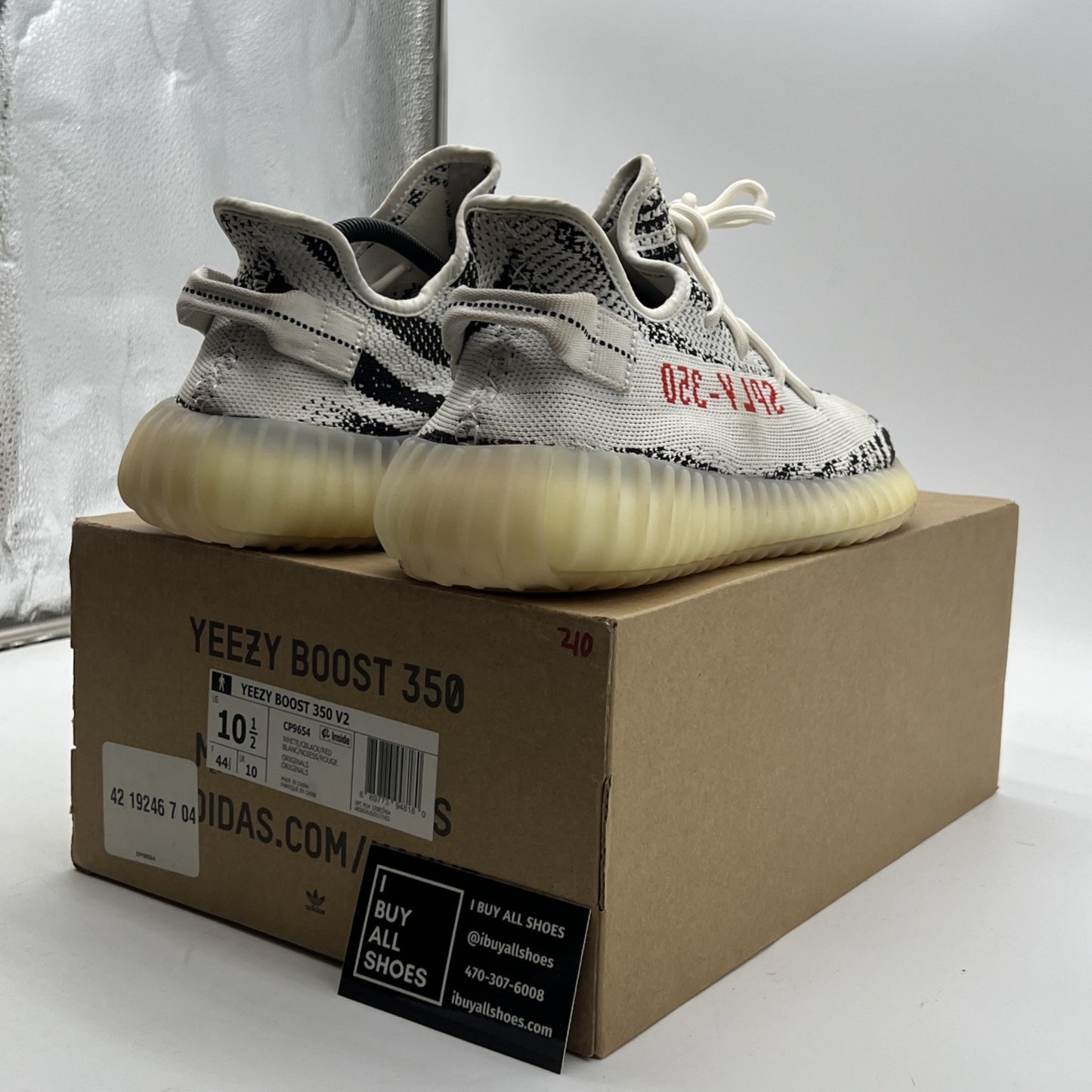 Size 10.5 - Adidas Yeezy Boost 350 V2 Low Zebra (CP9654)