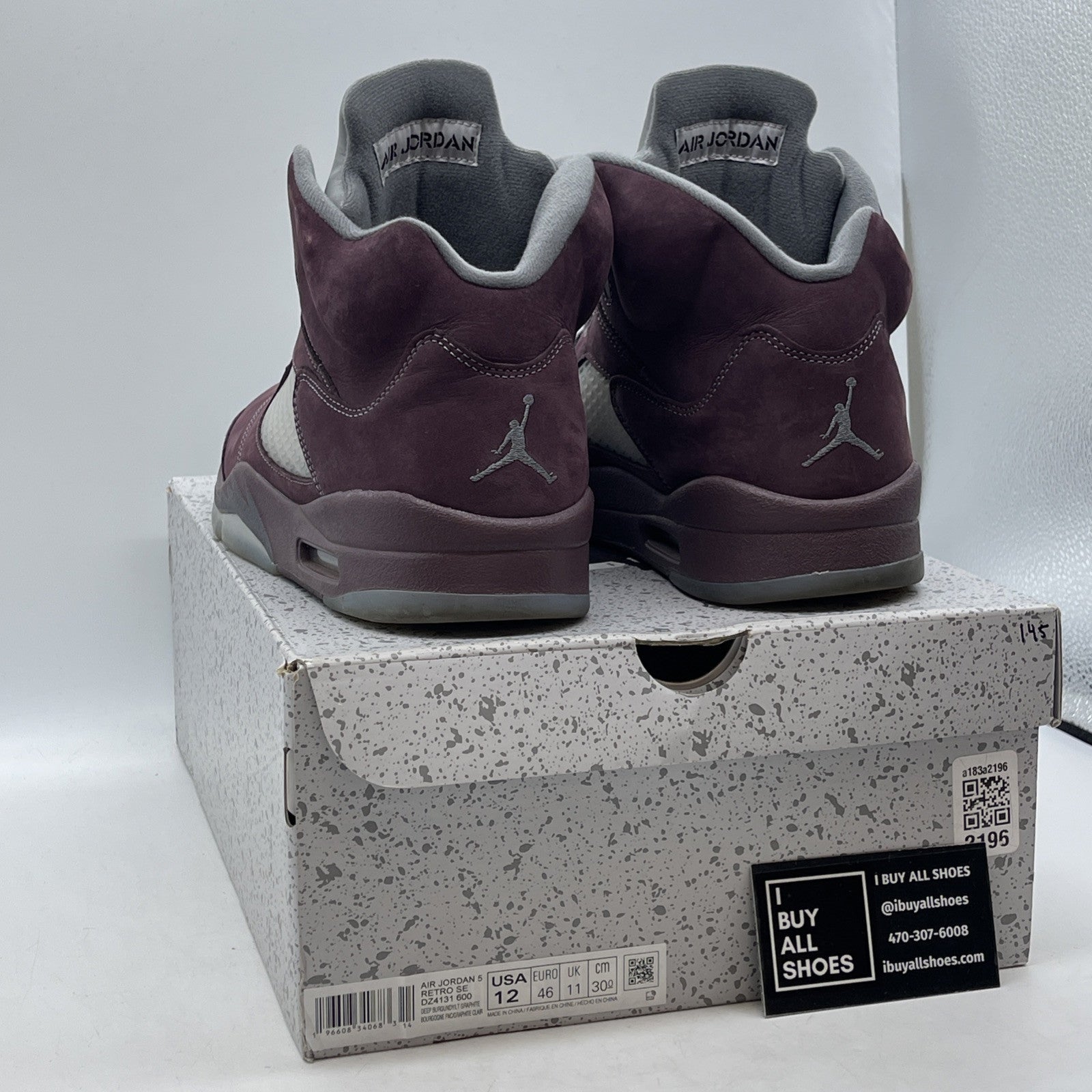 Size 12 - Air Jordan 5 Retro SE 2023 Burgundy Suede (DZ4131-600)