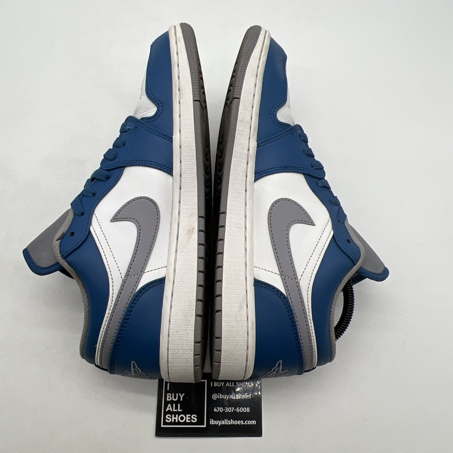 Size 10 - Air Jordan 1 Low True Blue Cement (533588-412)