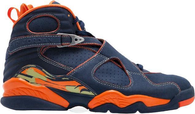 Size 9 - Air Jordan 8 Retro LS Pea Pods Blue Orange Suede (316324-481)