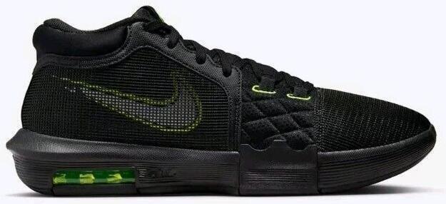 Size 9.5 - Nike LeBron Witness 8 Black Volt Suede Leather (FB2239-002)