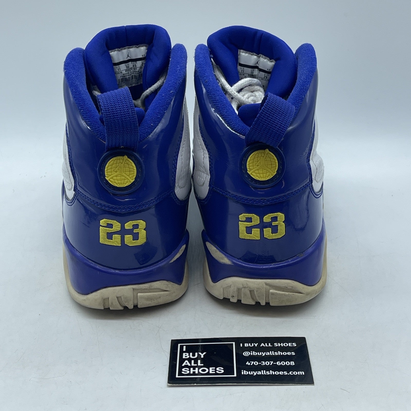 Size 11 - Air Jordan 9 Retro Kobe Blue Yellow White Leather (302370-121)