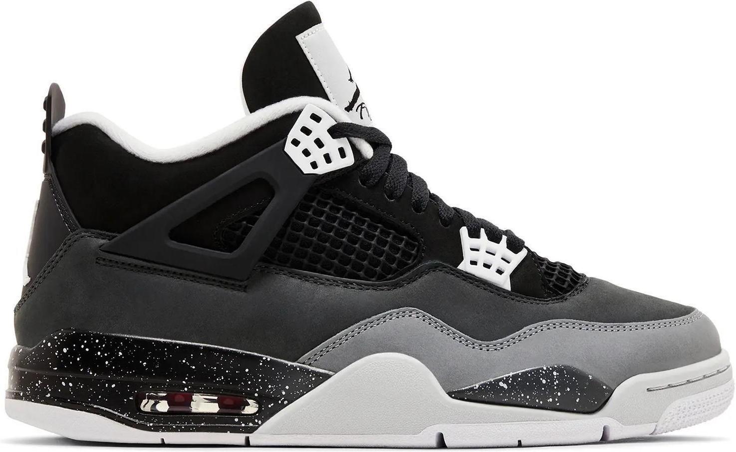 Size 10 - Air Jordan 4 Retro 2024 Fear Black White Suede (FQ8138-002)