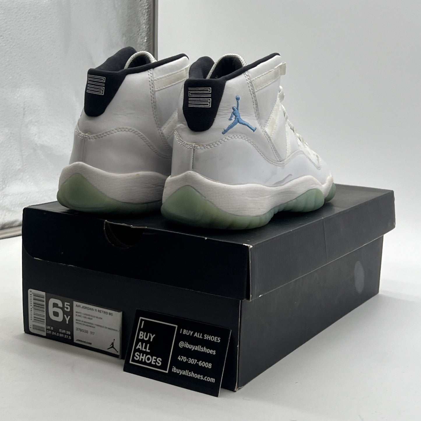 Size 6.5Y - Air Jordan 11 Retro High Legend Blue (378038-117)