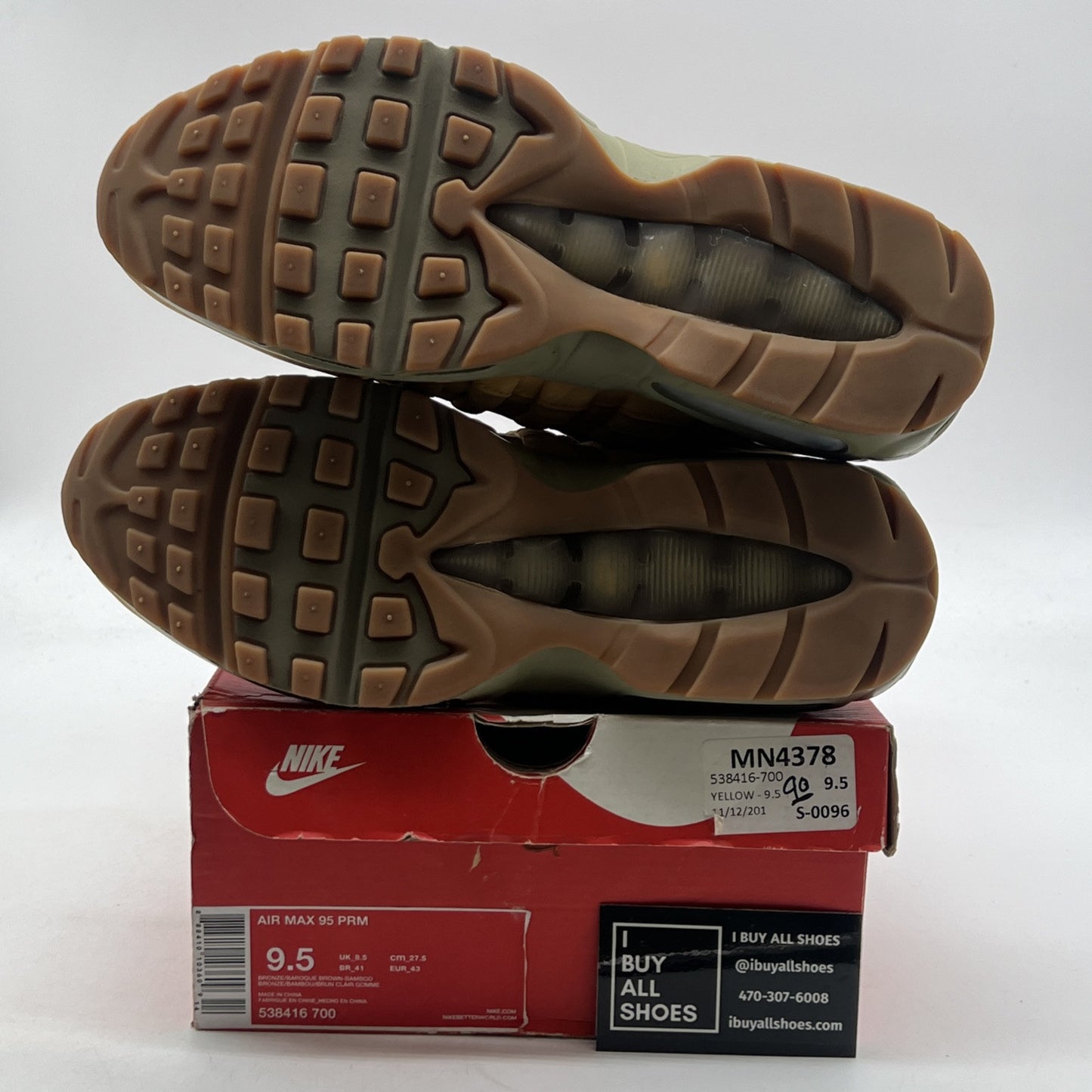 Size 9.5 - Nike Air Max 95 Premium Wheat (538416-700)