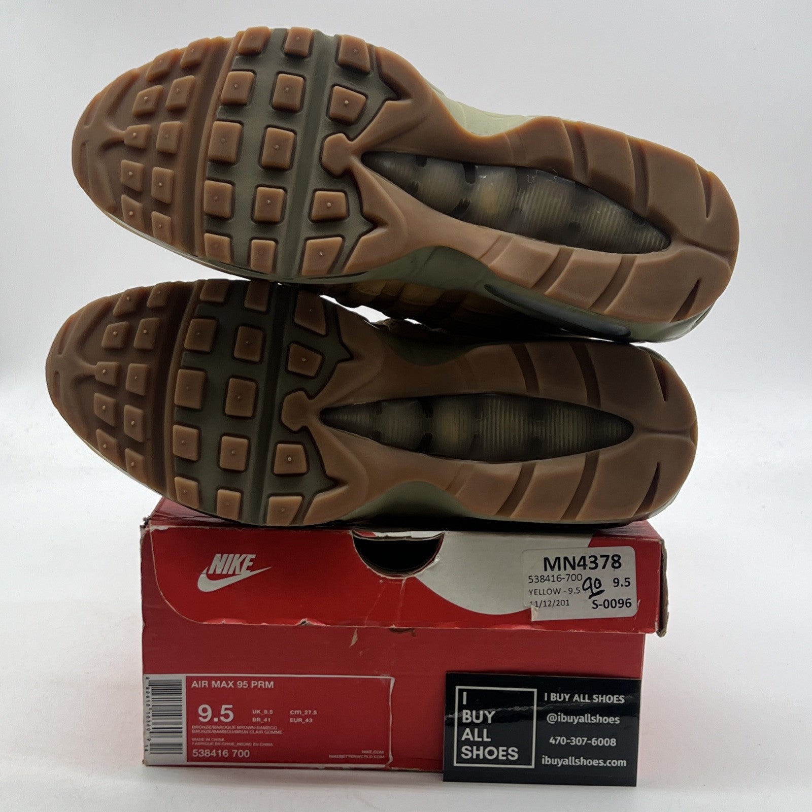 Size 9.5 - Nike Air Max 95 Premium Wheat (538416-700)