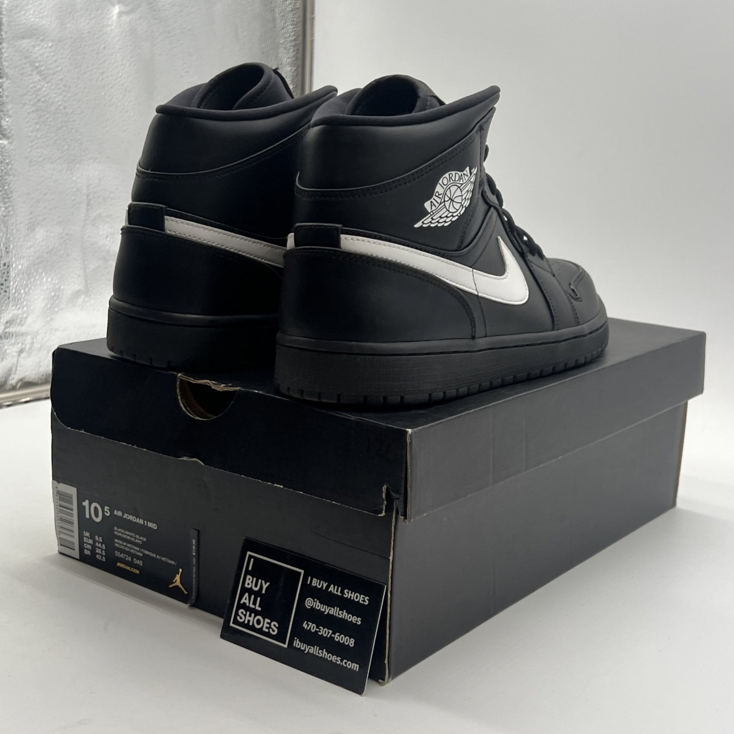 Size 10.5 - Air Jordan 1 Mid Speckle (554724-049)