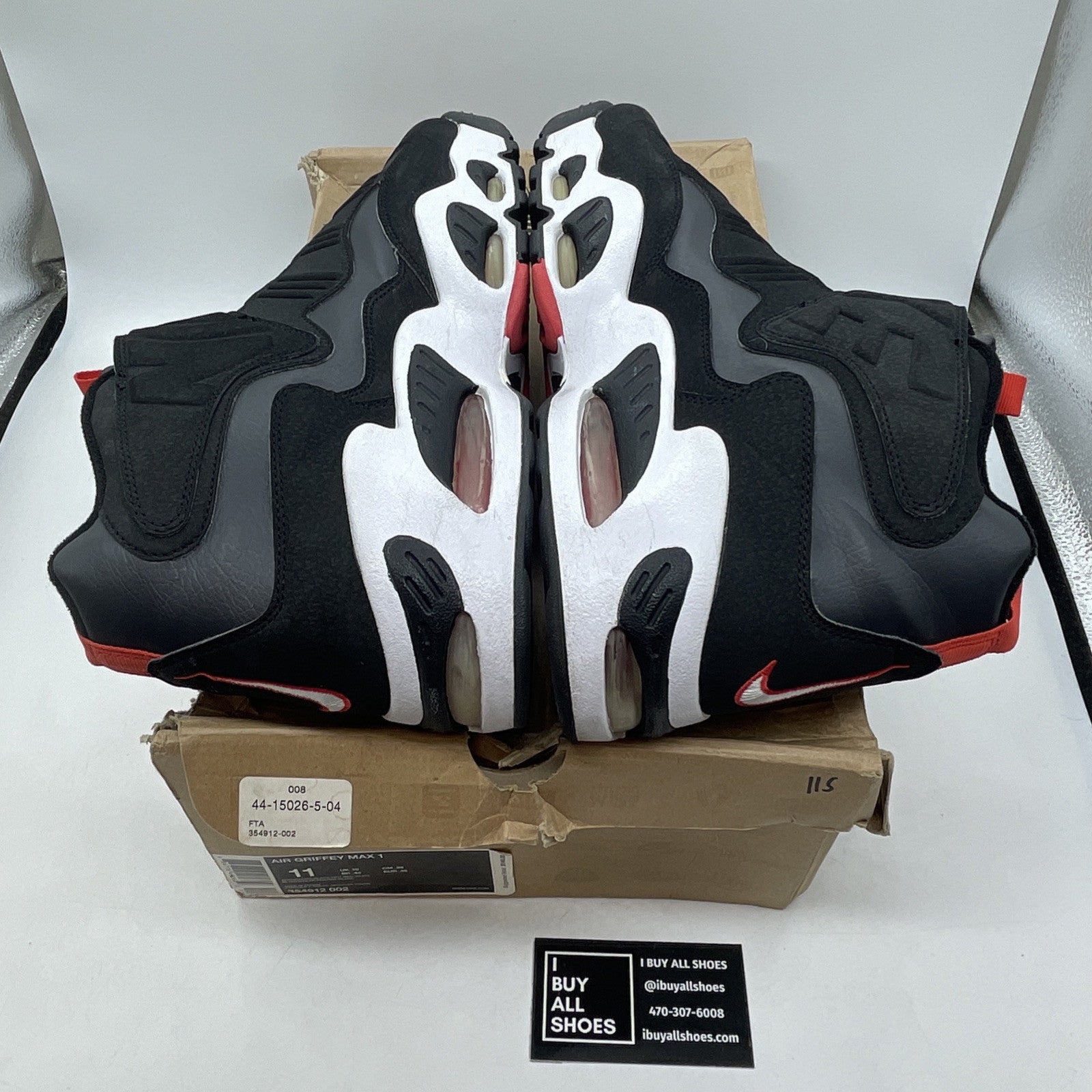 Size 11 - Nike Air Griffey Max 1 Anthracite Black Suede Leather (354912-002)