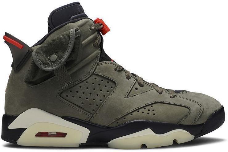 Size 9.5 - Jordan 6 Retro x Travis Scott Mid Olive Green Suede (CN1084-200)
