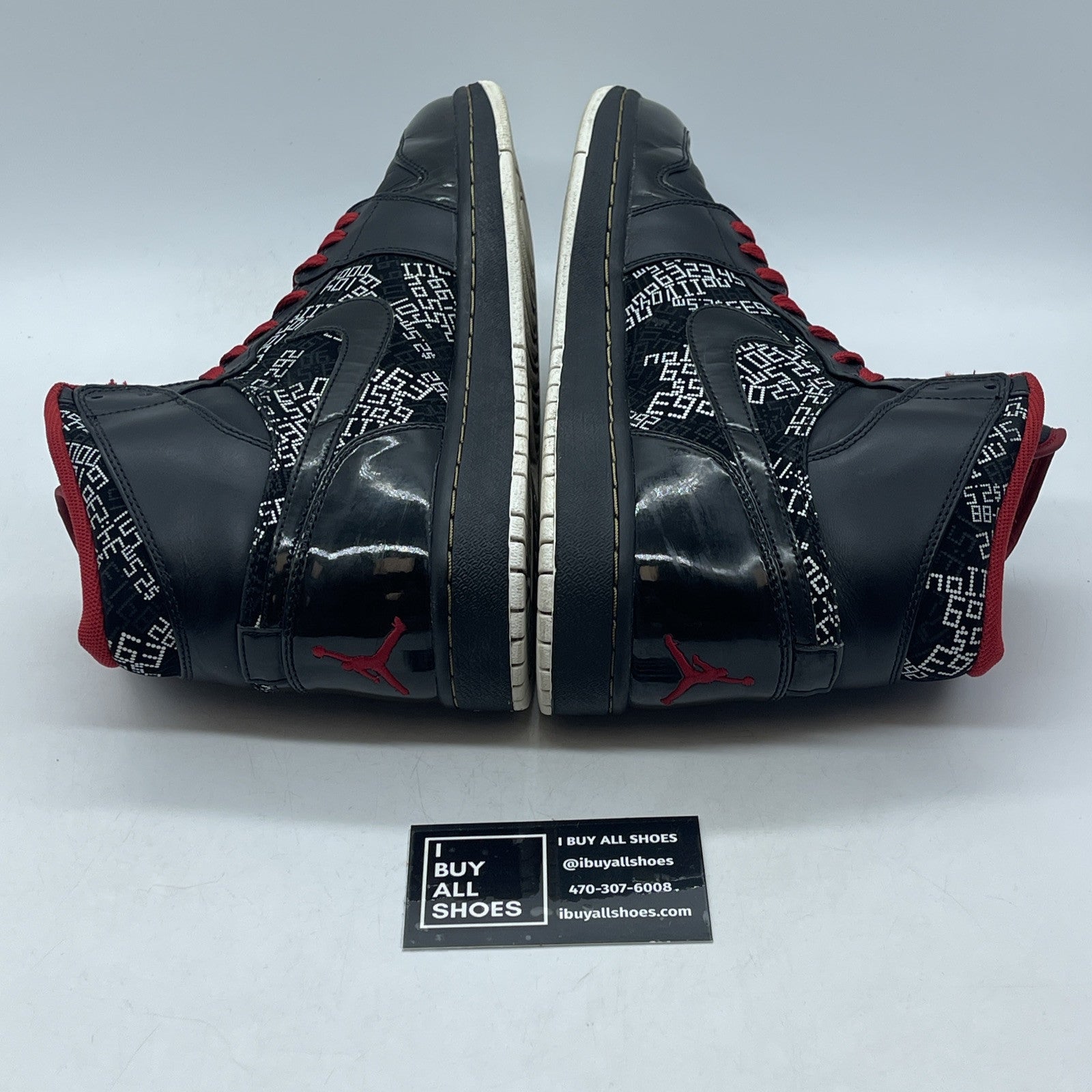 Size 10.5 - Air Jordan 1 Hof High Hall Of Fame Black White Red (371498-012)