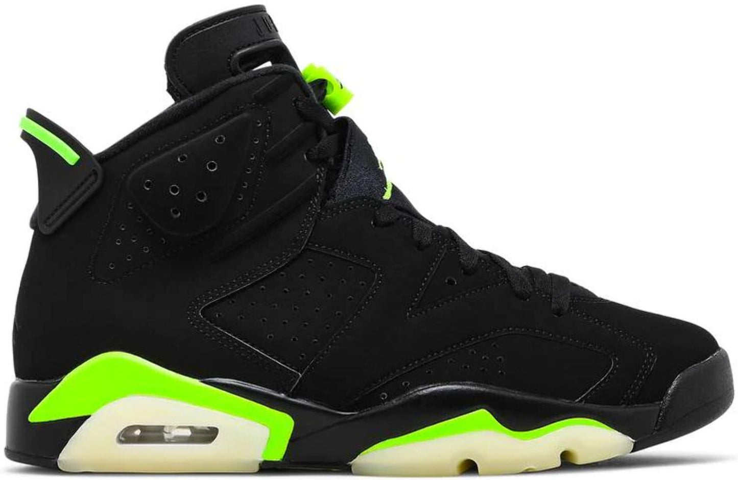 Size 10.5 - Jordan 6 Retro Electric Green Black Suede (CT8529-003)