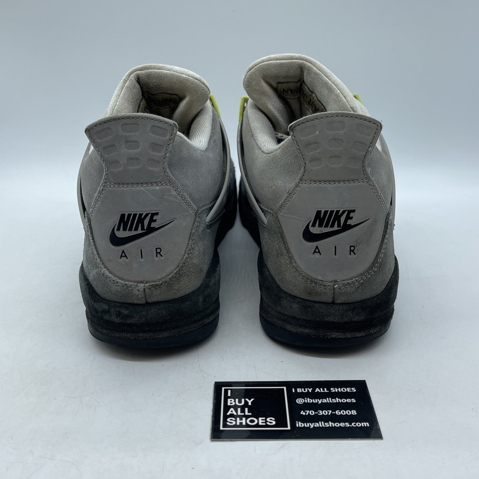 Size 12 - Jordan 4 Retro SE Mid Neon 95 Grey Black Suede (CT5342-007)