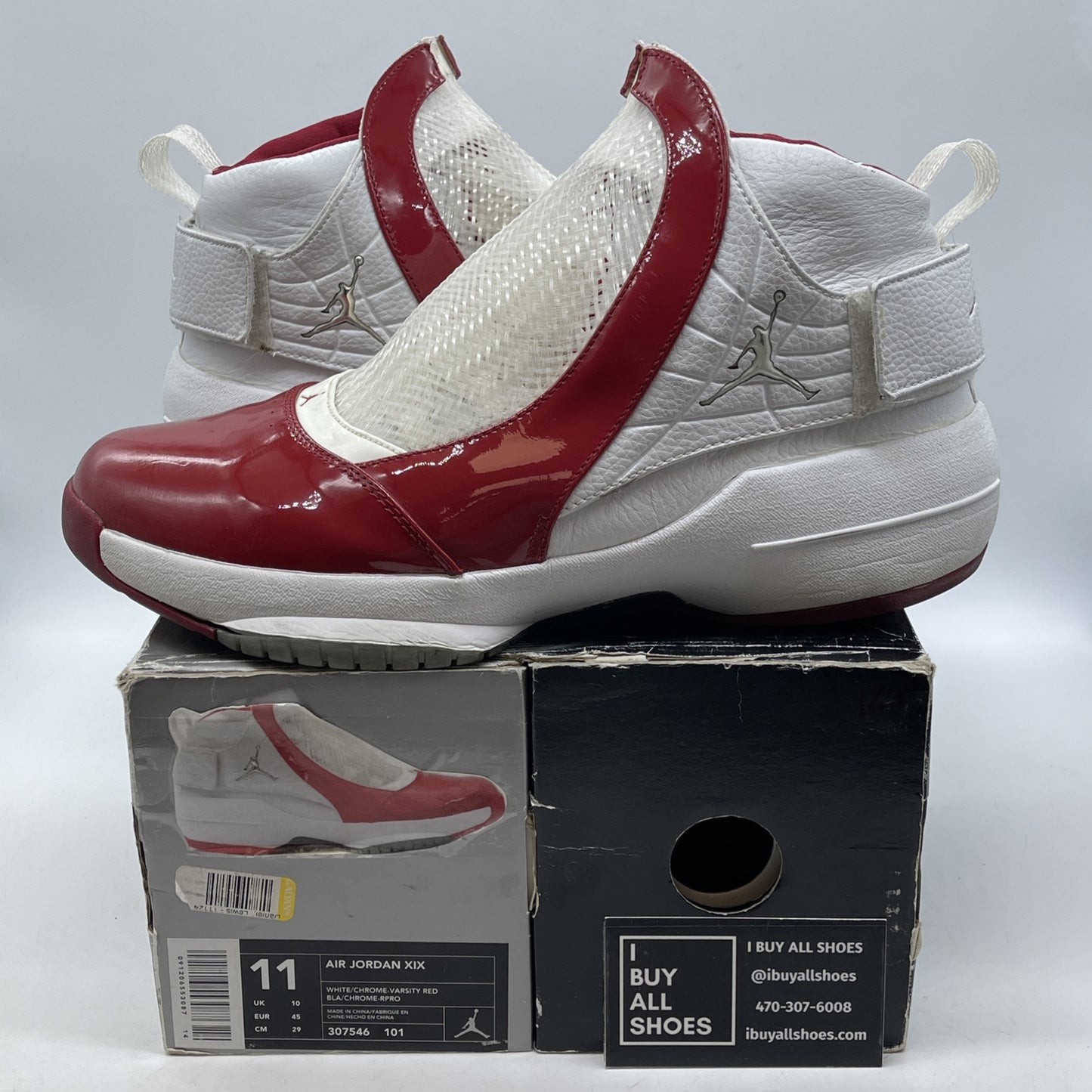 Size 11 - Air Jordan 19 OG Midwest Red White Leather (307546-101)