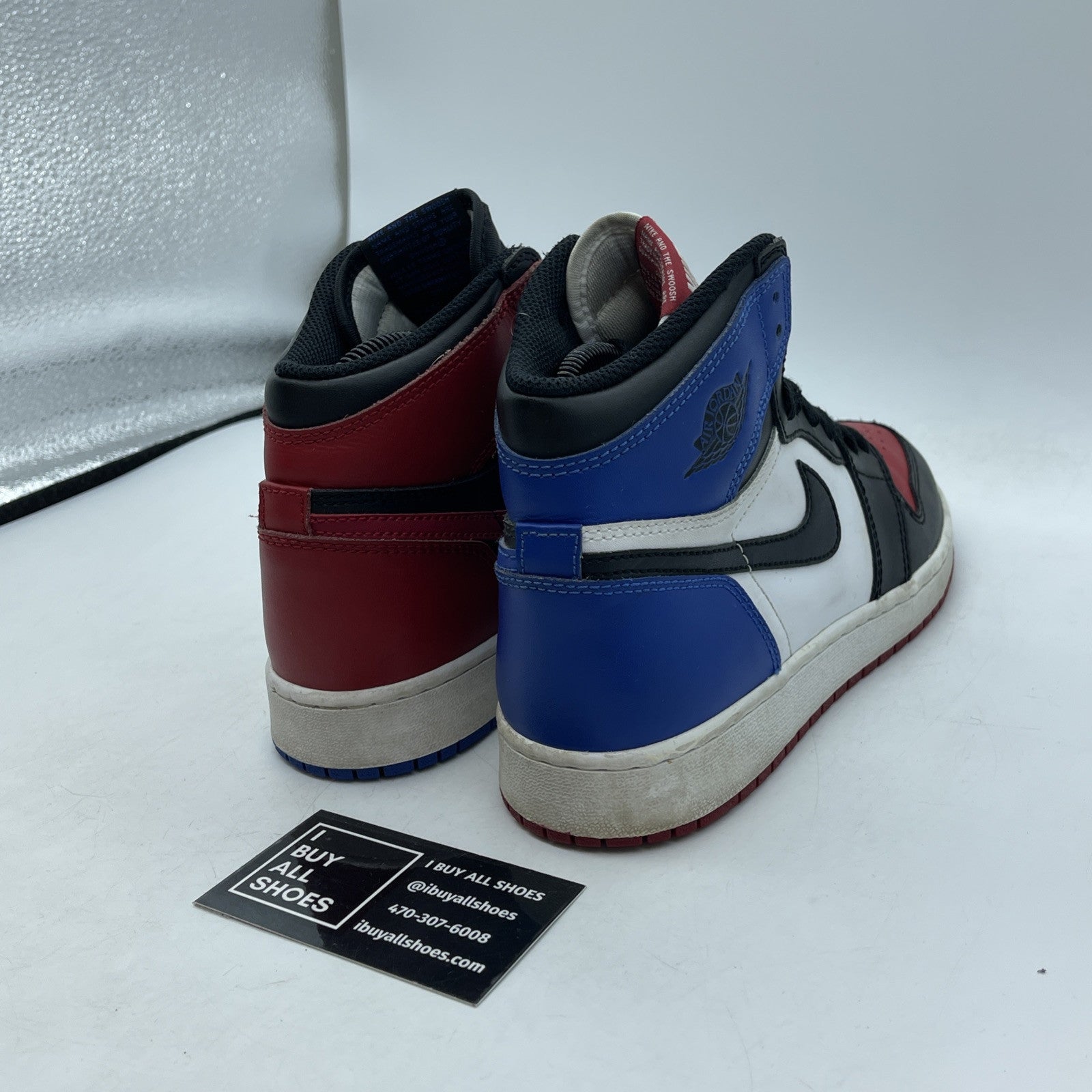 Size 5.5Y - Air Jordan 1 Retro High OG GS Top 3 Black White Red Blue 575441-026