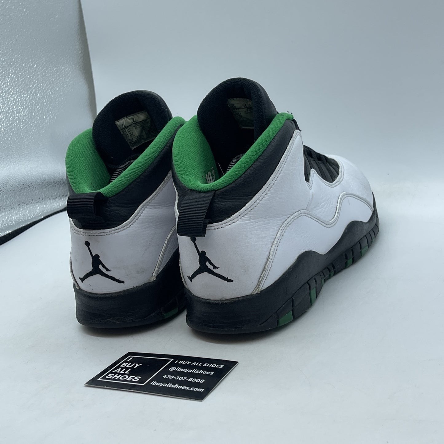 Size 10.5 - Air Jordan 10 Retro 2019 Seattle Black White Leather (310805-137)