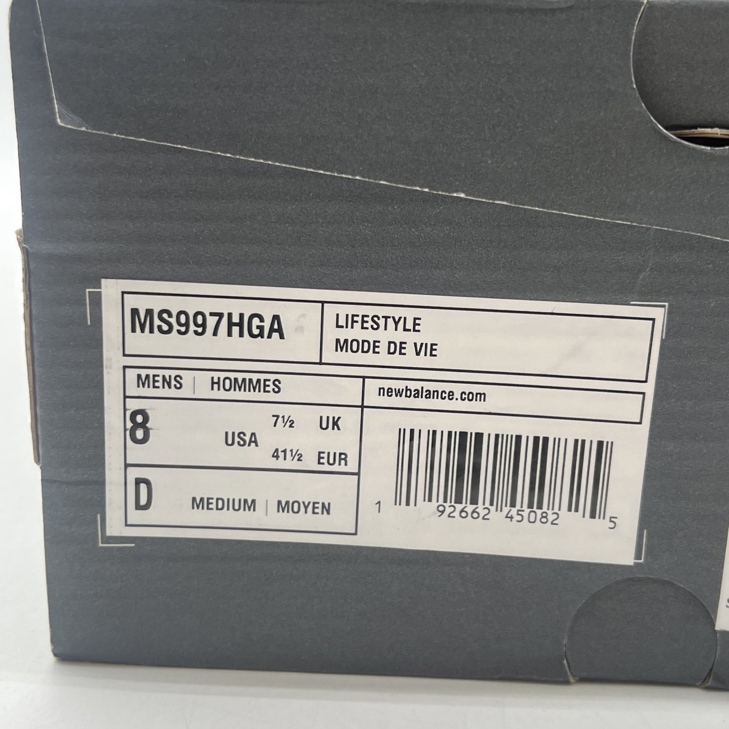 Size 8 - New Balance 997 Black White (MS997HGA)
