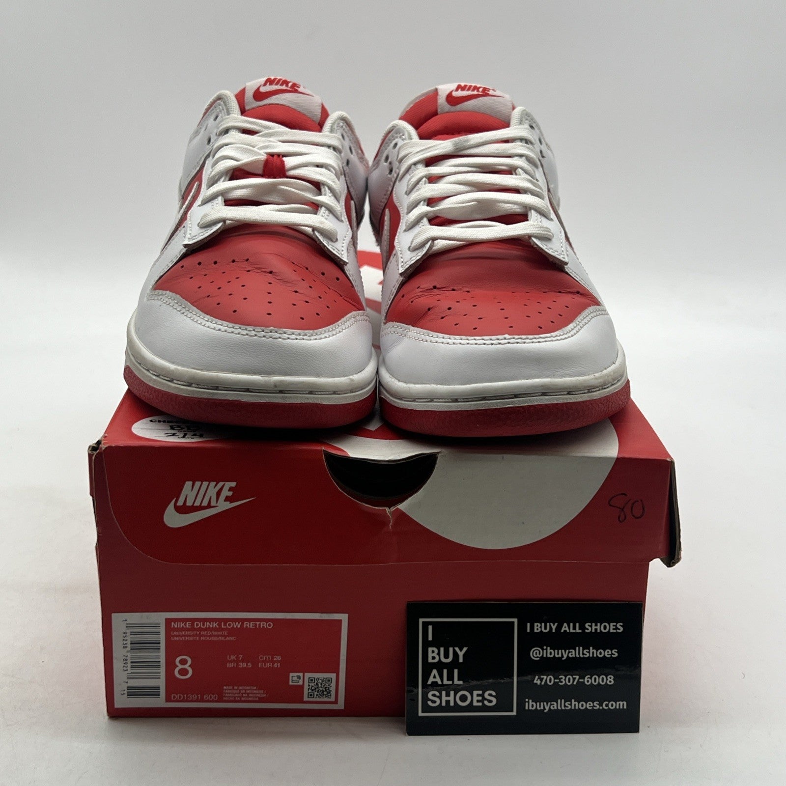 Size 8 - Nike Dunk Low Championship Red (DD1391-600)