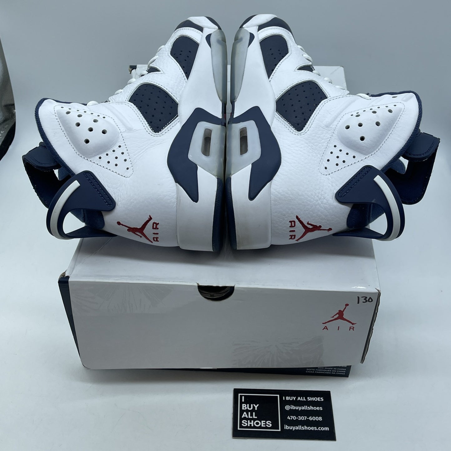 Size 9.5 - Air Jordan 6 Retro 2024 Olympic Blue White Leather (CT8529-164)