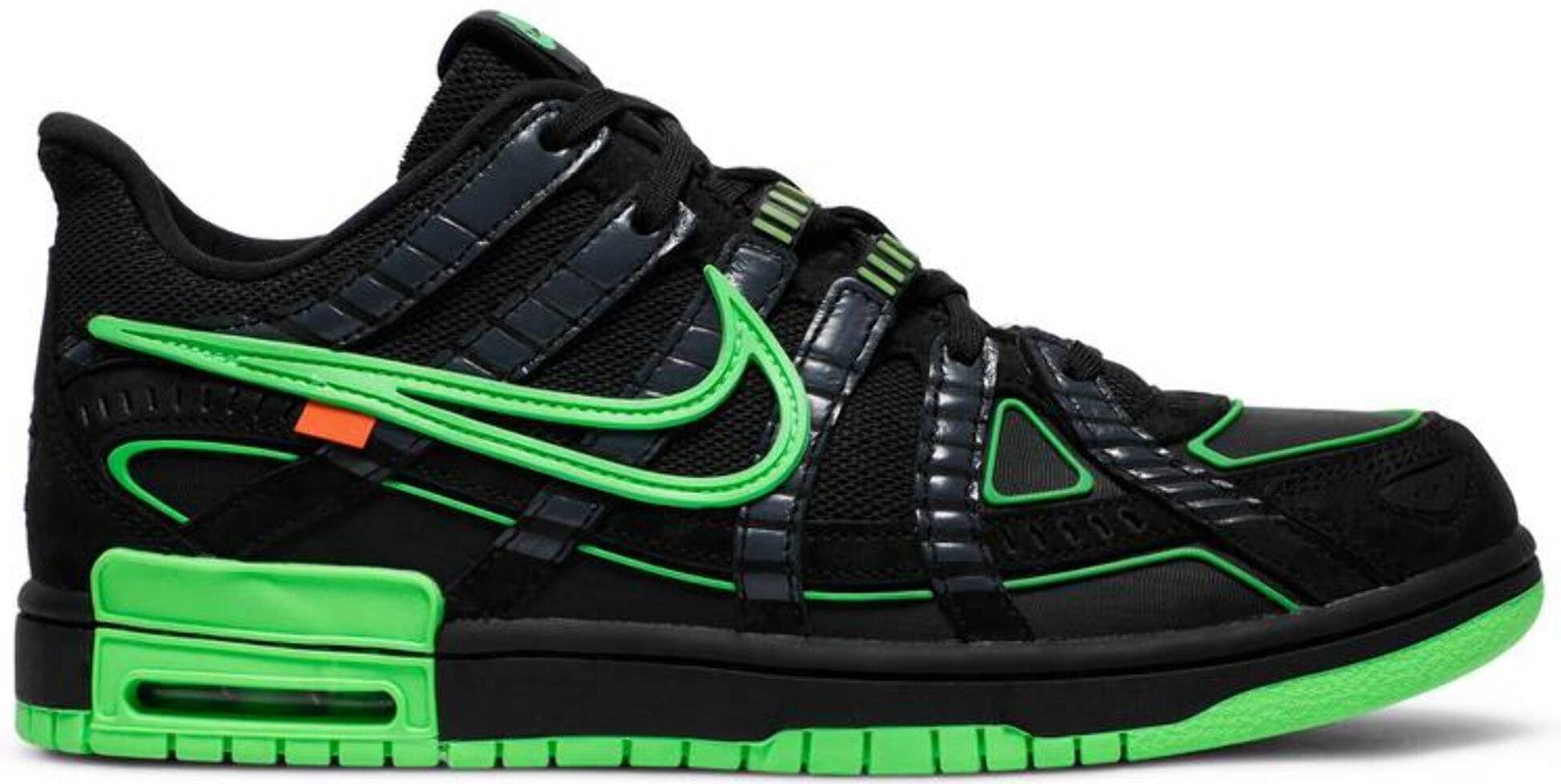 Size 9.5 - Nike Air Rubber Dunk x Off-White Low Green Strike (CU6015-001)