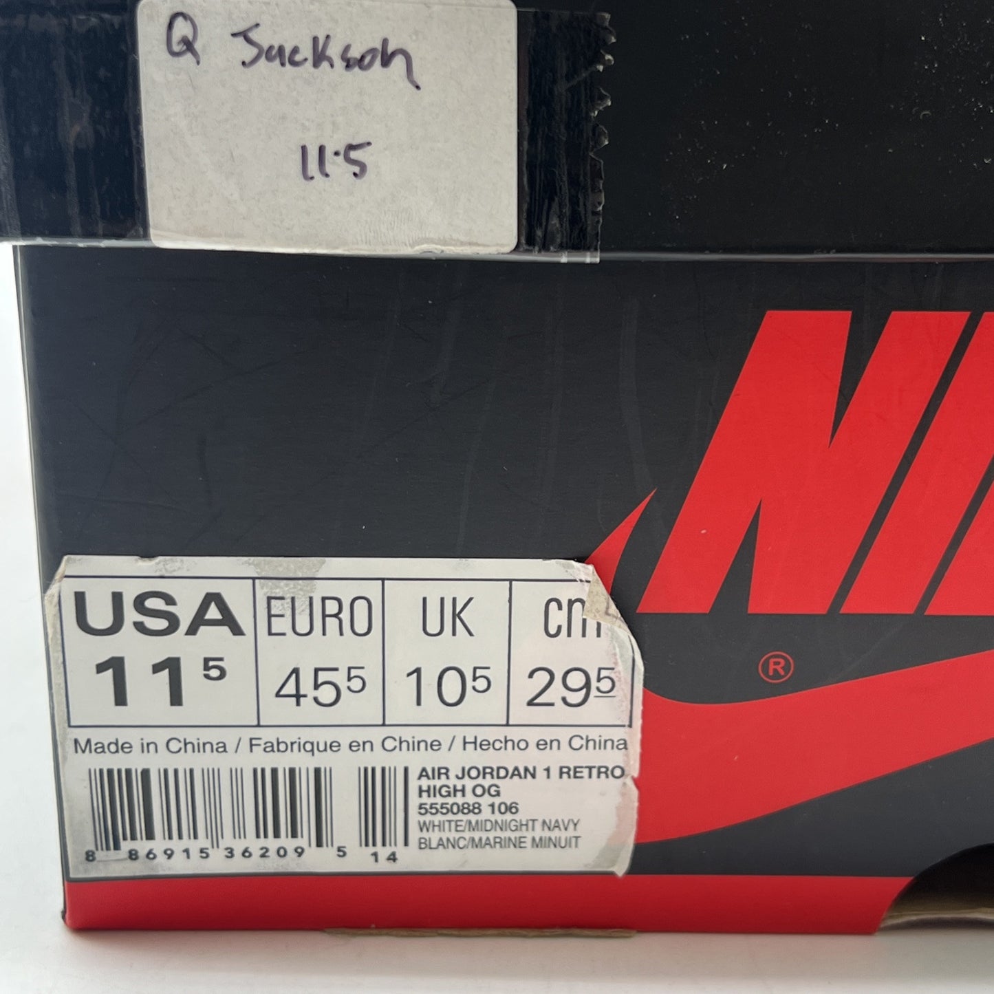 Size 11.5 - Air Jordan 1 Retro OG High Metallic Navy (555088-106)