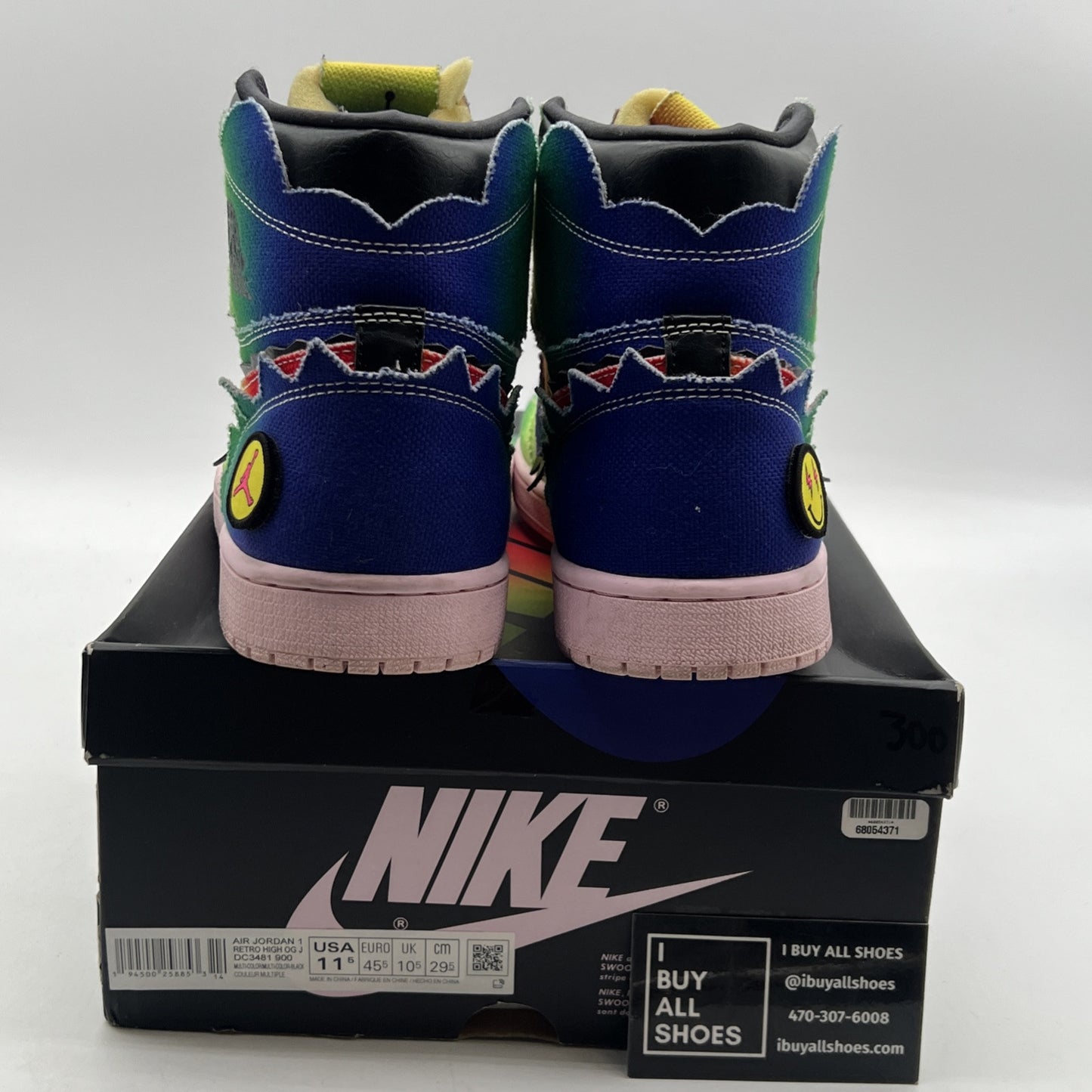 Size 11.5 - Air Jordan 1 Retro OG High x J Balvin Tie Dye (DC3481-900)