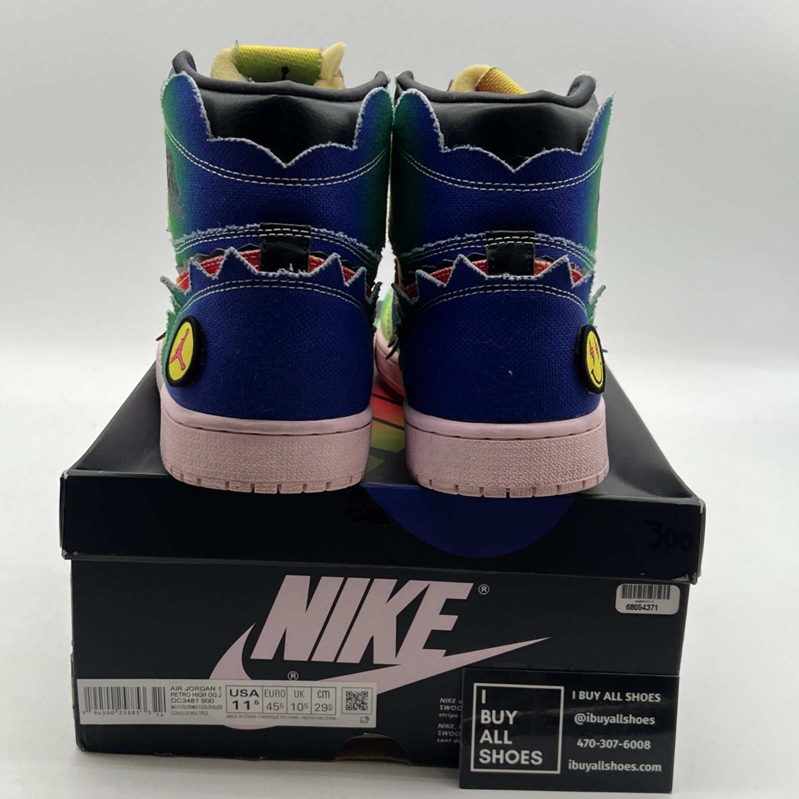Size 11.5 - Air Jordan 1 Retro OG High x J Balvin Tie Dye (DC3481-900)