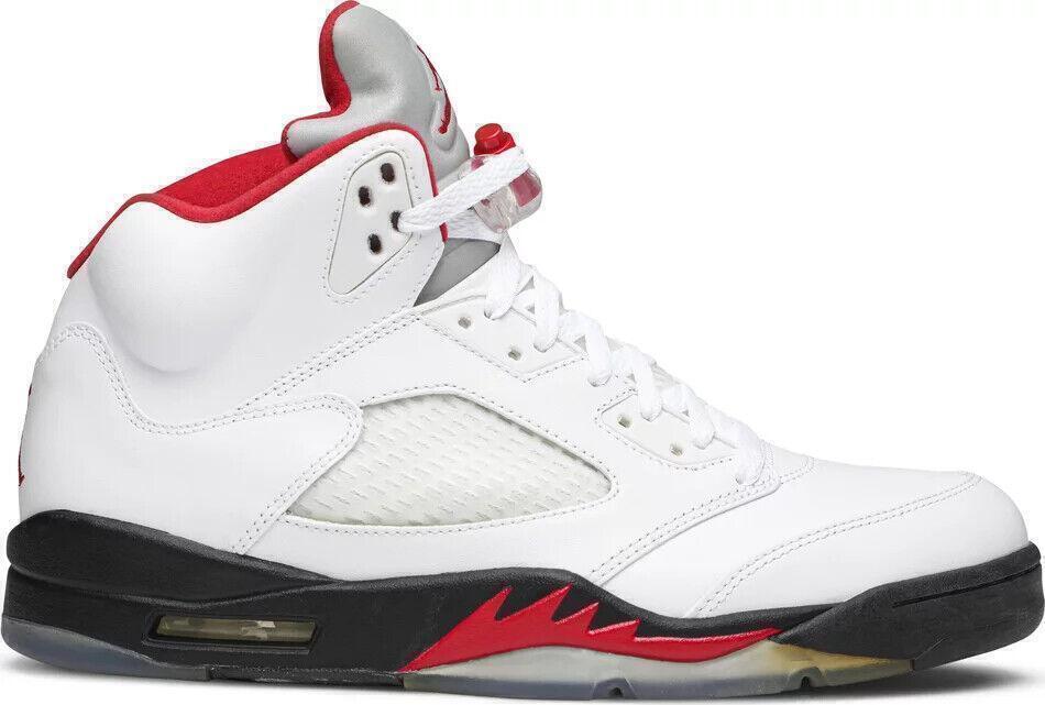 Size 9 - Air Jordan 5 Retro 2013 White Fire Red (136027-100)