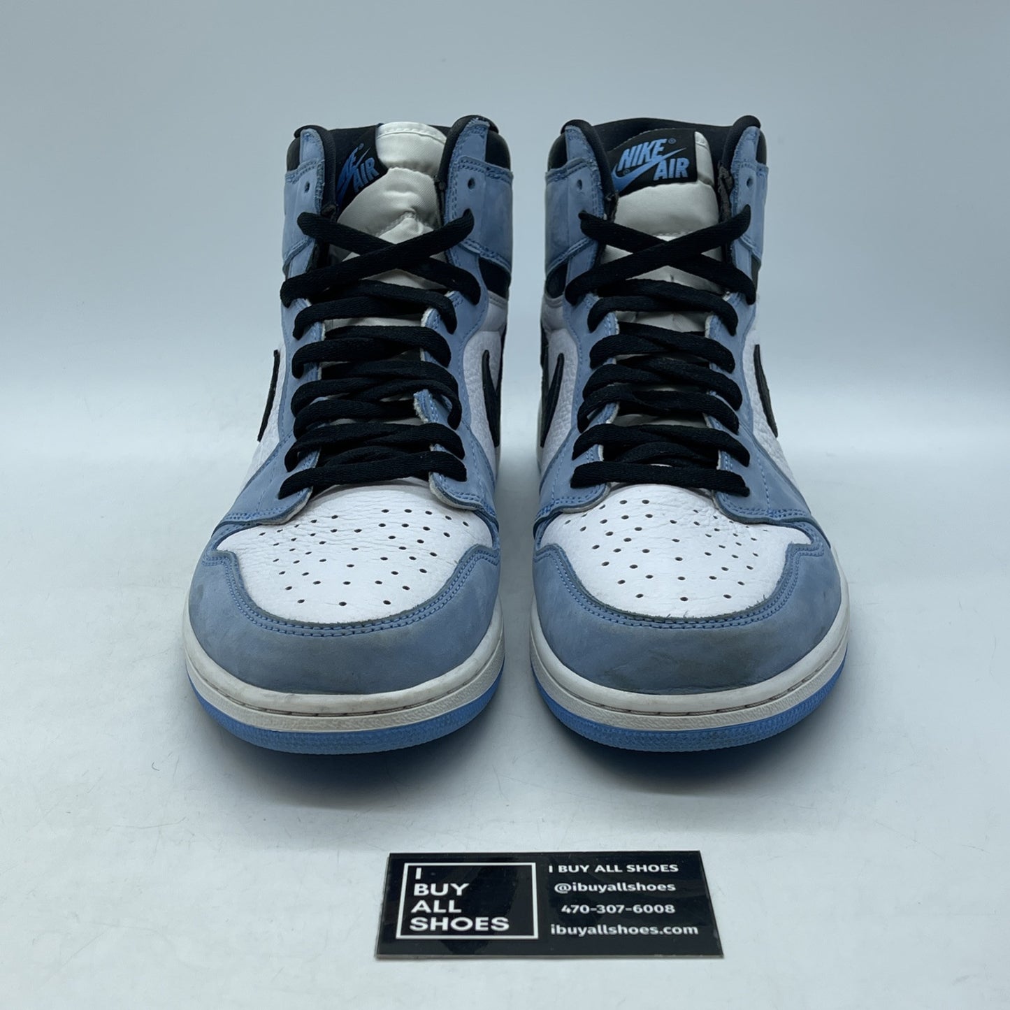 Size 13 - Jordan 1 Retro OG High University Blue White Suede Leather -555088-134