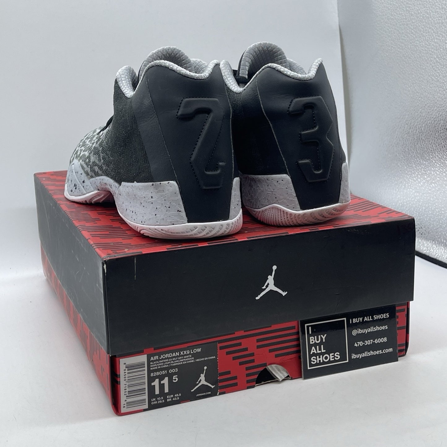 Size 11.5 - Air Jordan 29 Low Infrared Grey Black Suede Leather (828051-003)