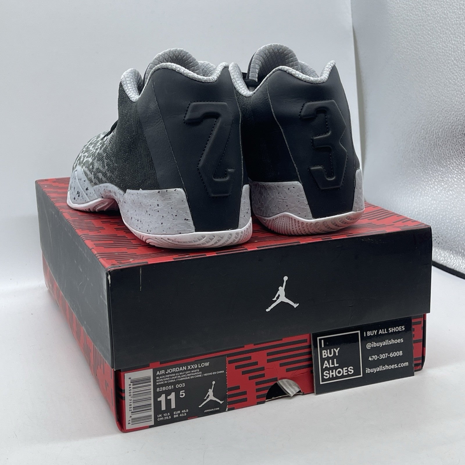Size 11.5 - Air Jordan 29 Low Infrared Grey Black Suede Leather (828051-003)