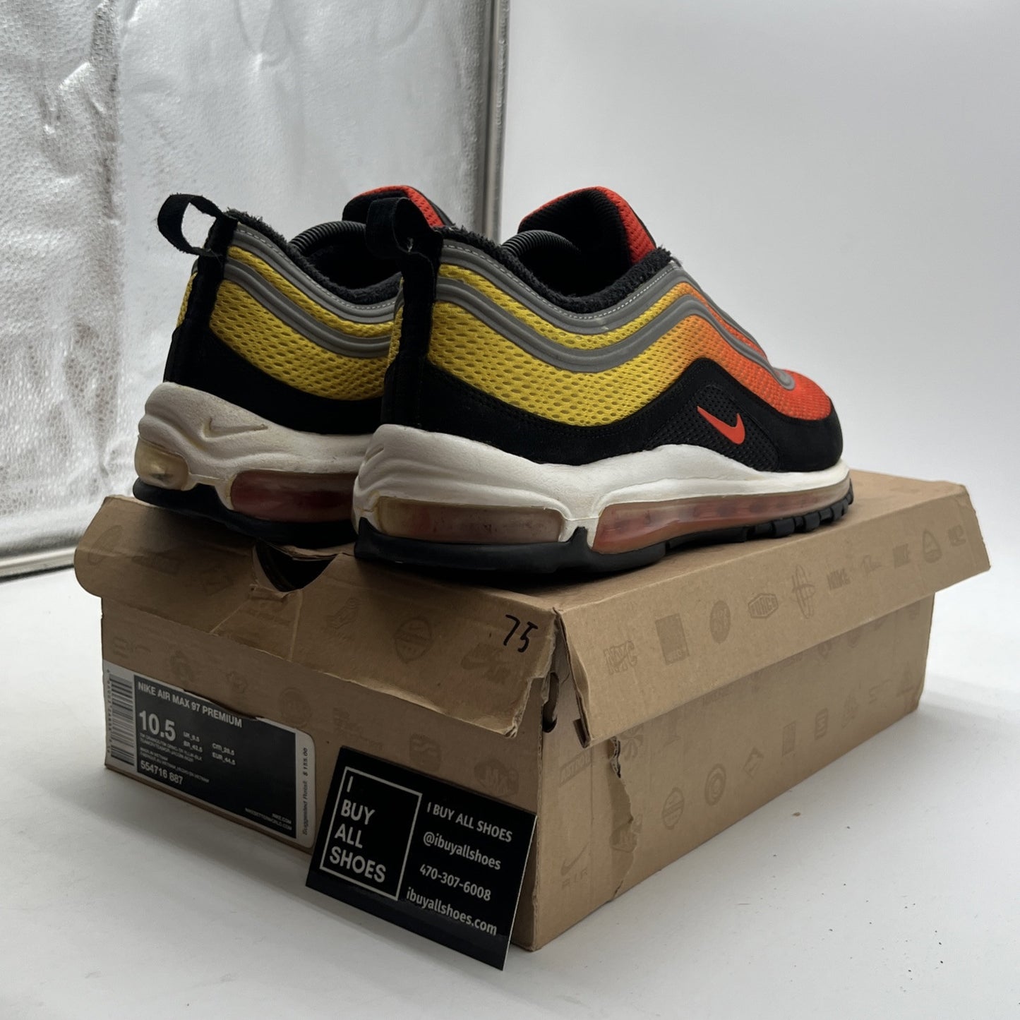 Size 10.5 - Nike Air Max 97 EM Sunset (554716-887)