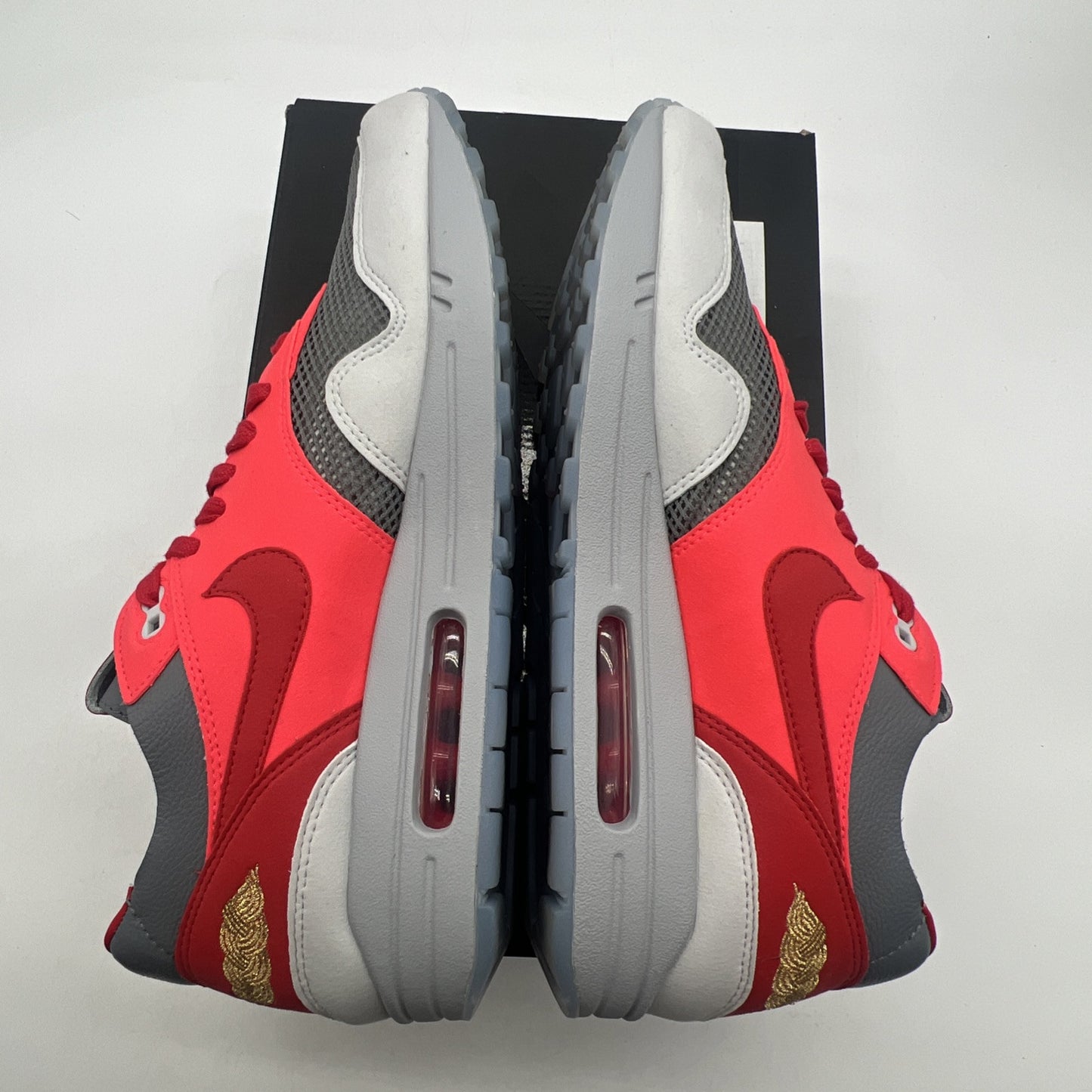 Size 10 - Nike CLOT x Air Max 1 Kiss Of Death - Solar Red (DD1870-600)