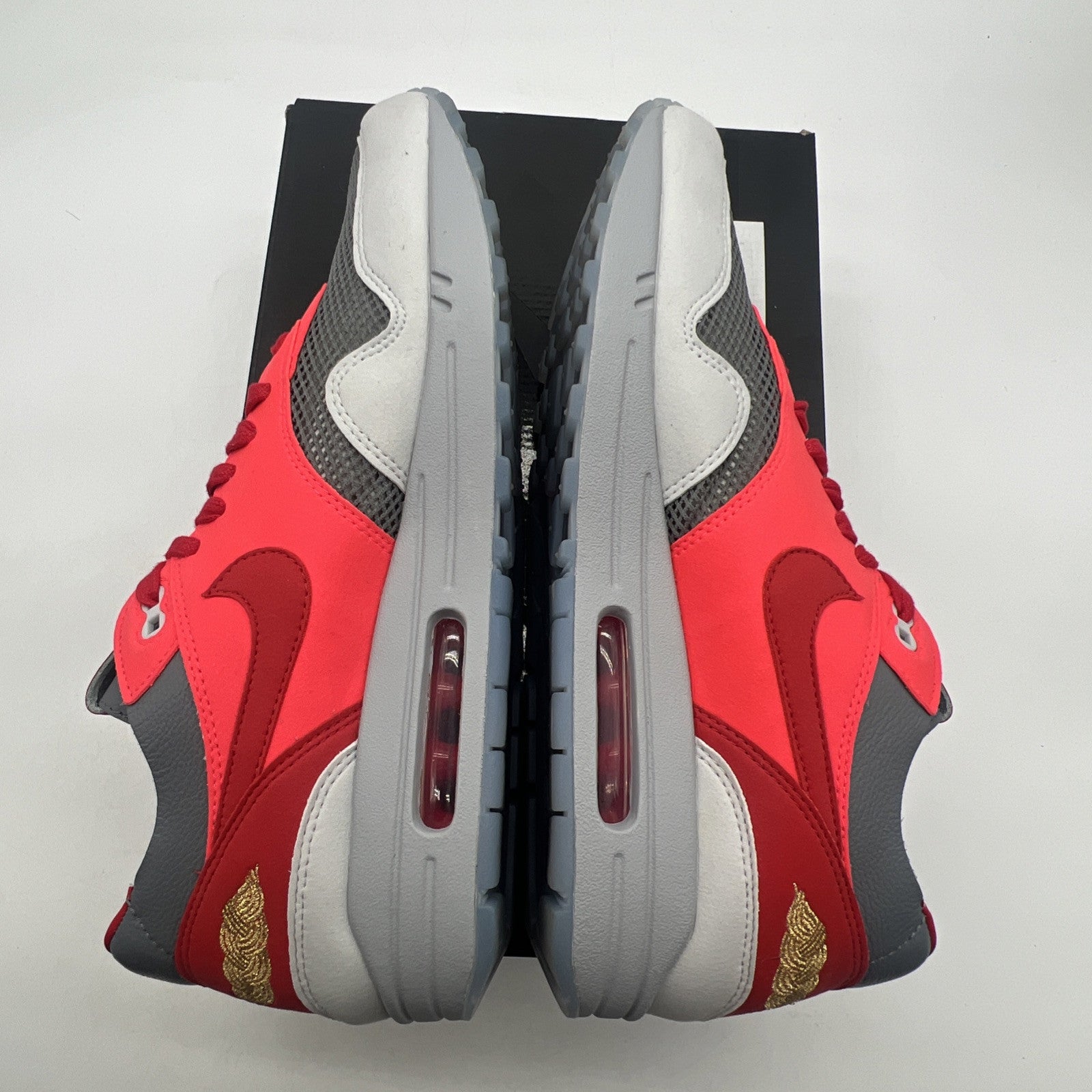 Size 10 - Nike CLOT x Air Max 1 Kiss Of Death - Solar Red (DD1870-600)