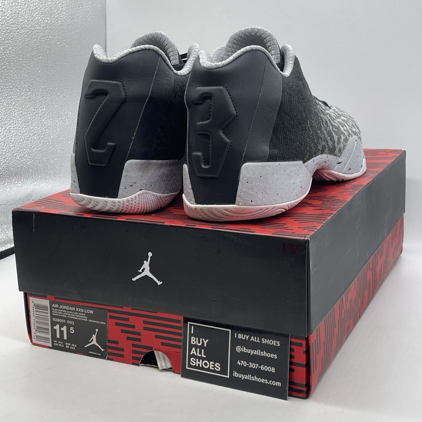 Size 11.5 - Air Jordan 29 Low Infrared Grey Black Suede Leather (828051-003)