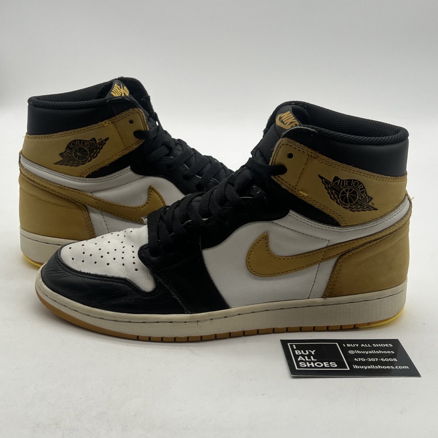 Size 10.5 - Air Jordan 1 Retro OG High Best Hand in the Game - Yellow Ochre