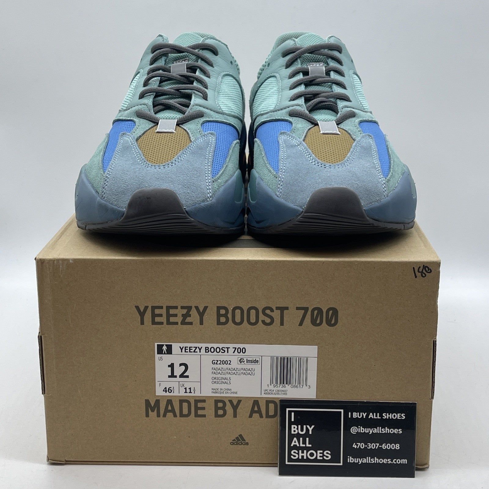 Size 12 - adidas Yeezy Boost 700 Faded Azure Blue Suede Leather (GZ2002)